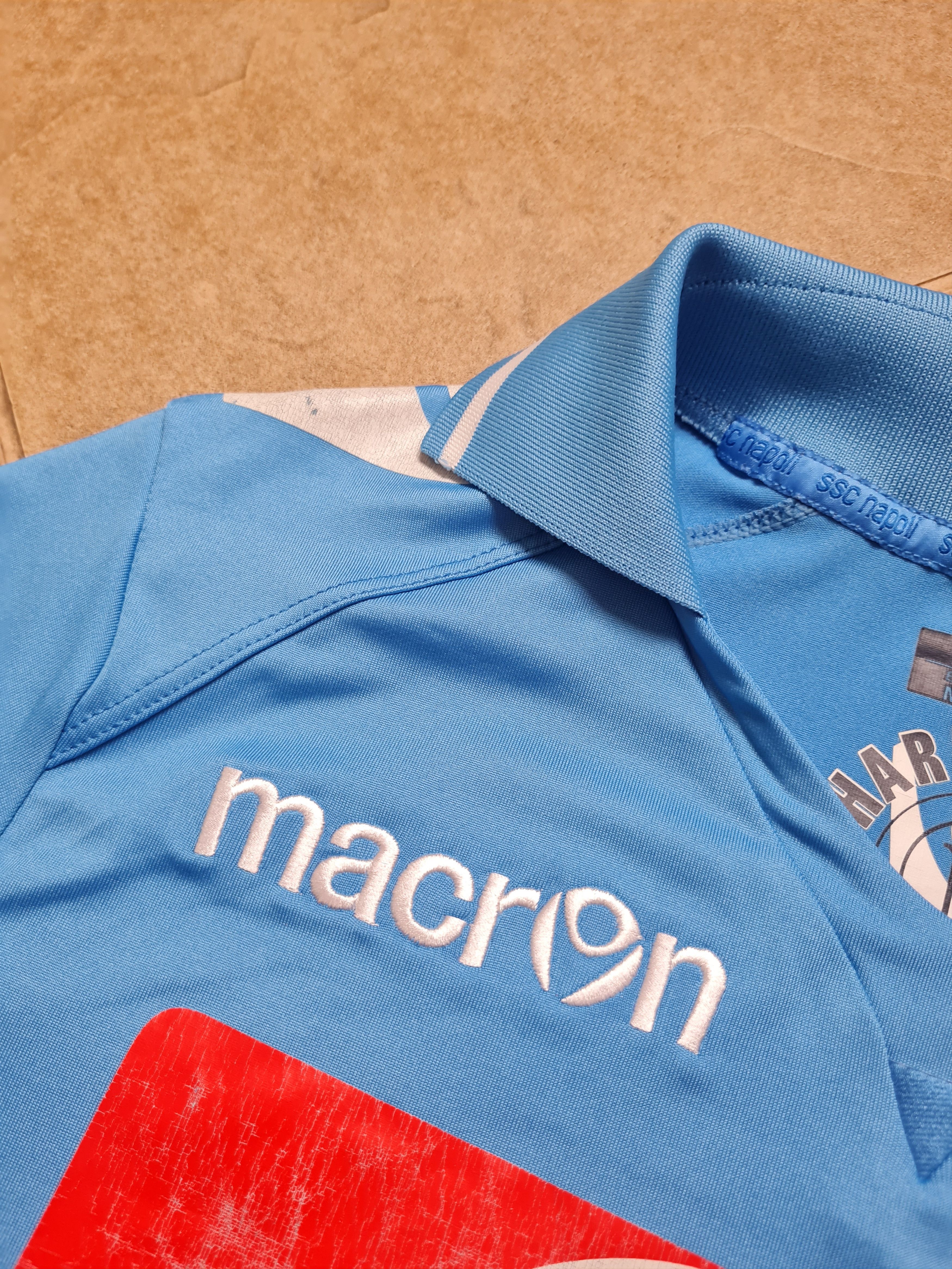 Macron Macron 2013-14 SSC Napoli Soccer Shirt Blue Men's Size S-M Size US S / EU 44-46 / 1 - 14 Thumbnail