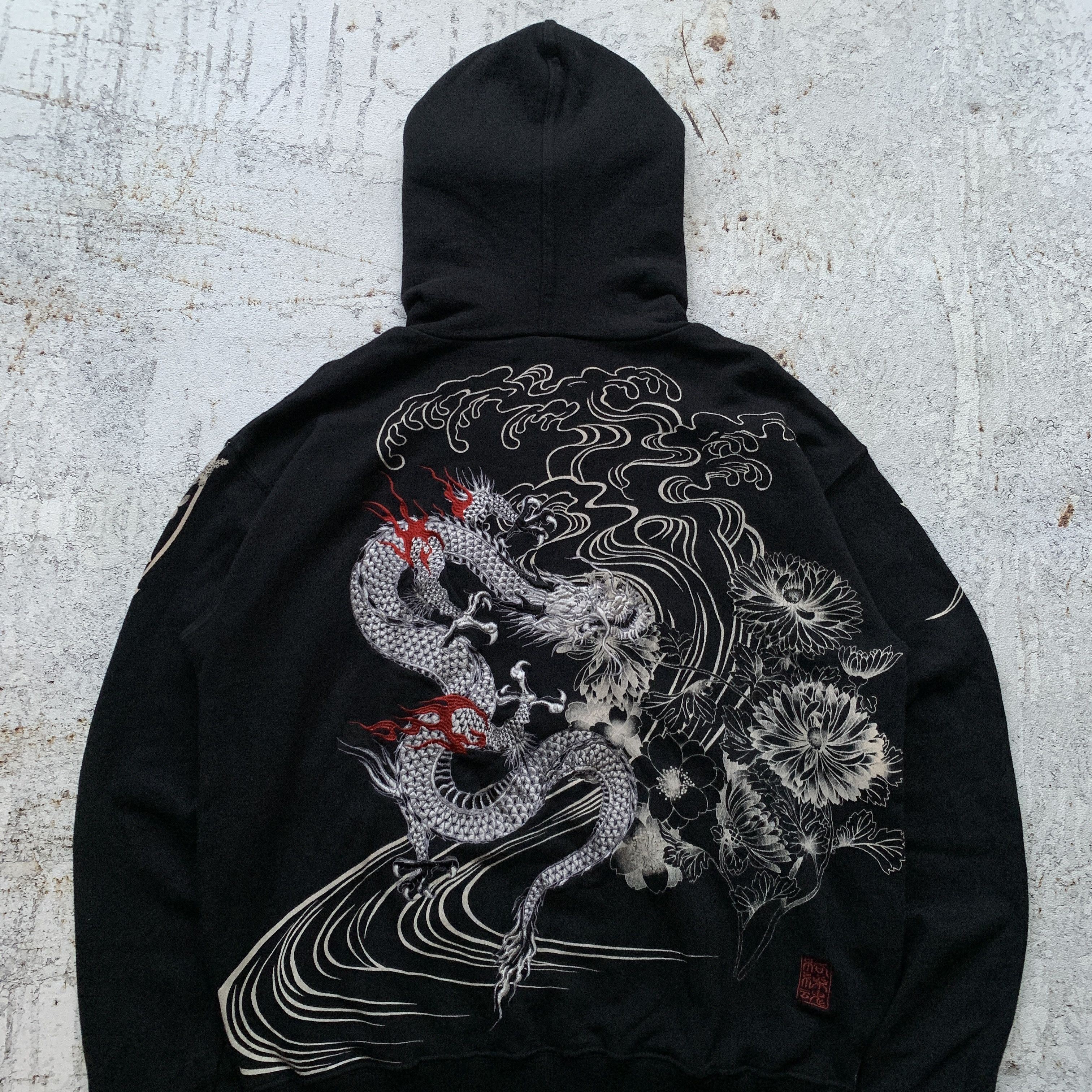 Japanese Brand Karakuri Tamashii Sukajan Devil Dragon Embroidery Zip Hoodie Size US M / EU 48-50 / 2 - 2 Thumbnail