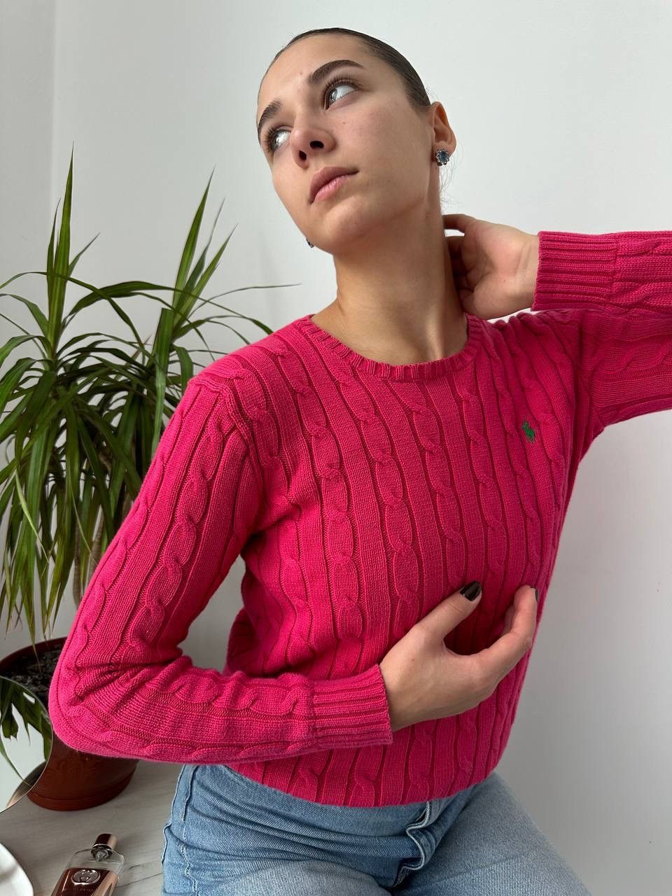 Polo Ralph Lauren × Vintage Vintage Polo Ralph Lauren Womens Pink Jumpers PRL Sweater Size S / US 4 / IT 40 - 2 Thumbnail