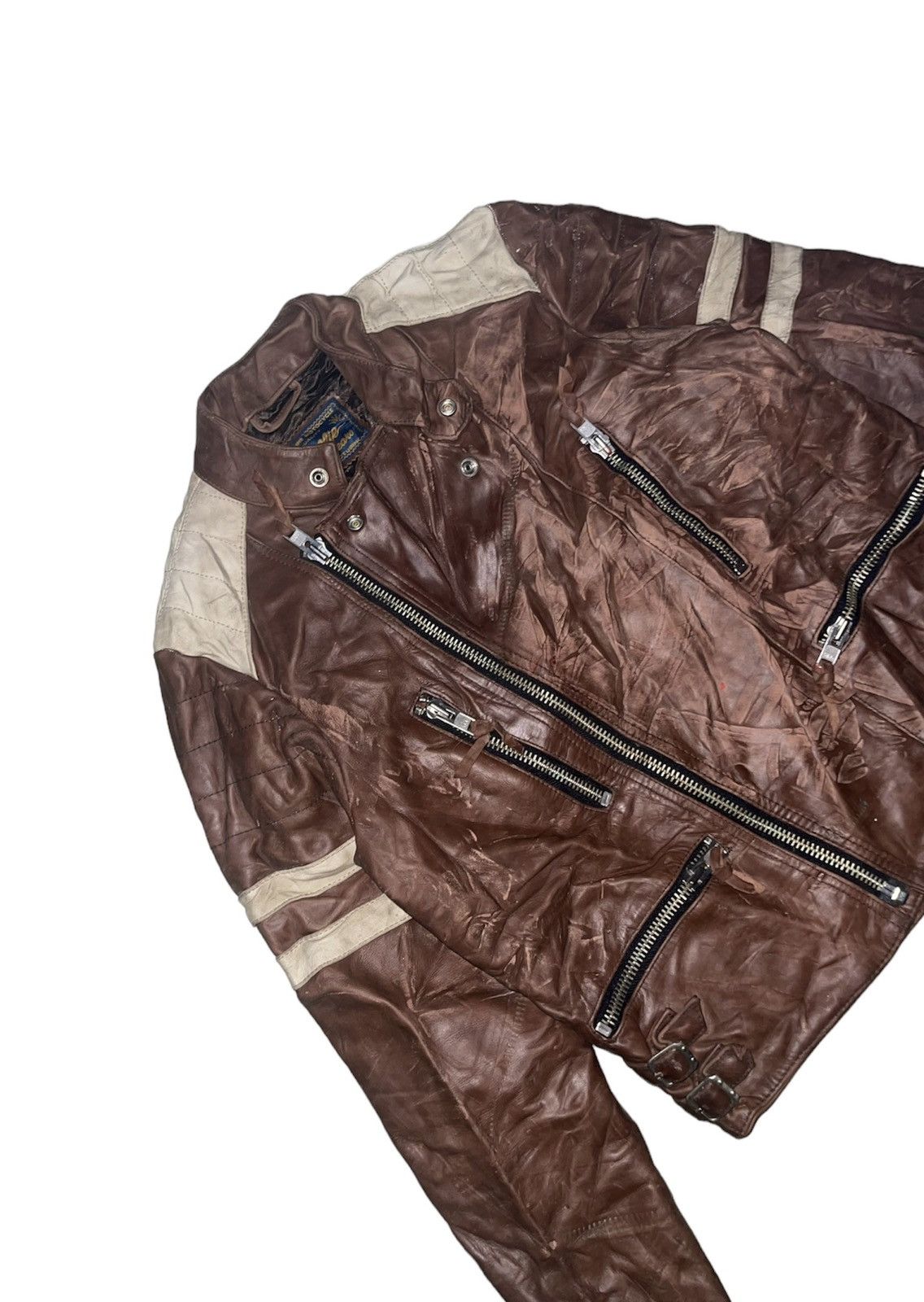 Vintage WILLIE Retro Racing Jacket Zipper Chest Buckle Straps Size US S / EU 44-46 / 1 - 10 Thumbnail