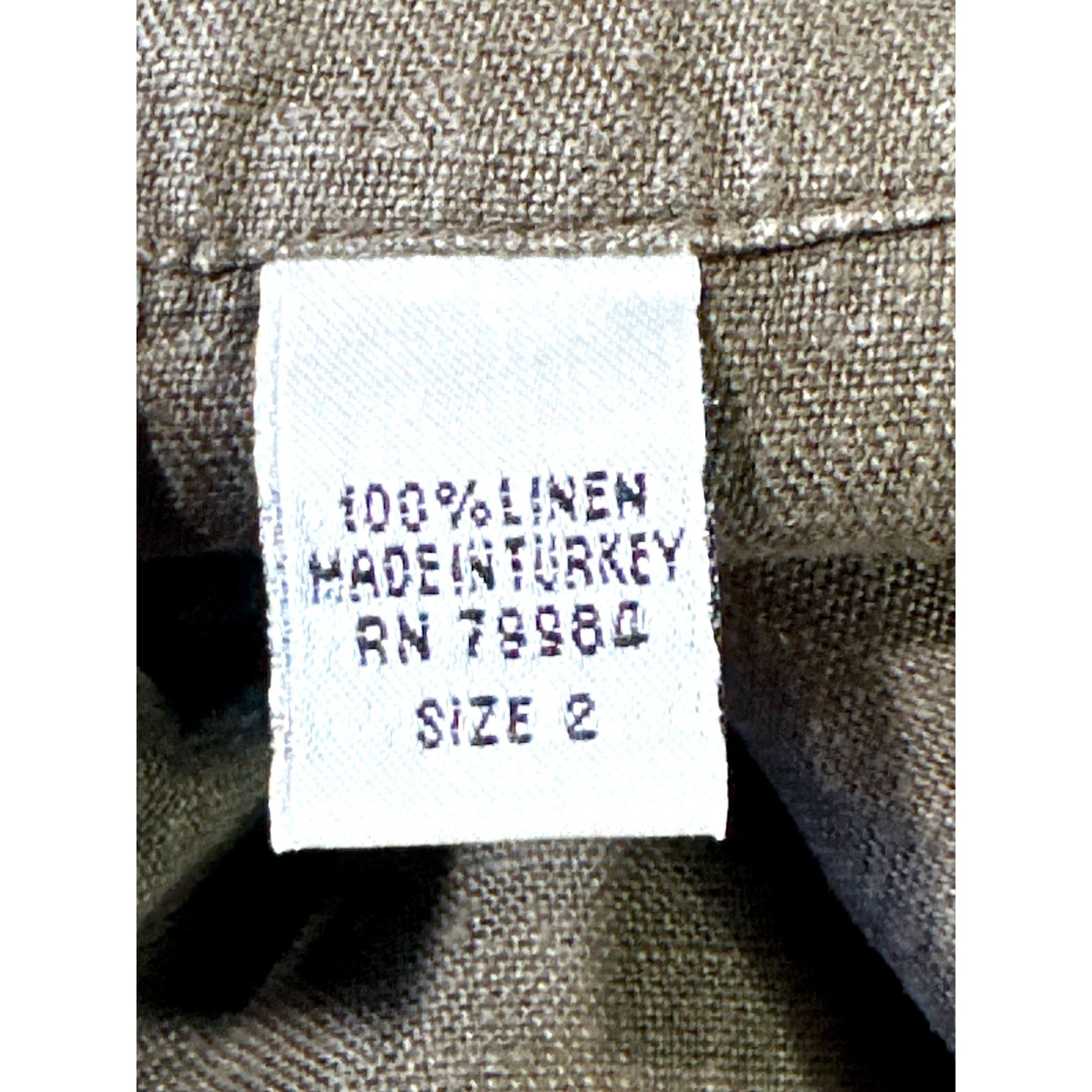 Chicos Chicos Design Vintage Linen Pants Olive Green Straight Leg H Size 26" / US 2 / IT 38 - 4 Thumbnail
