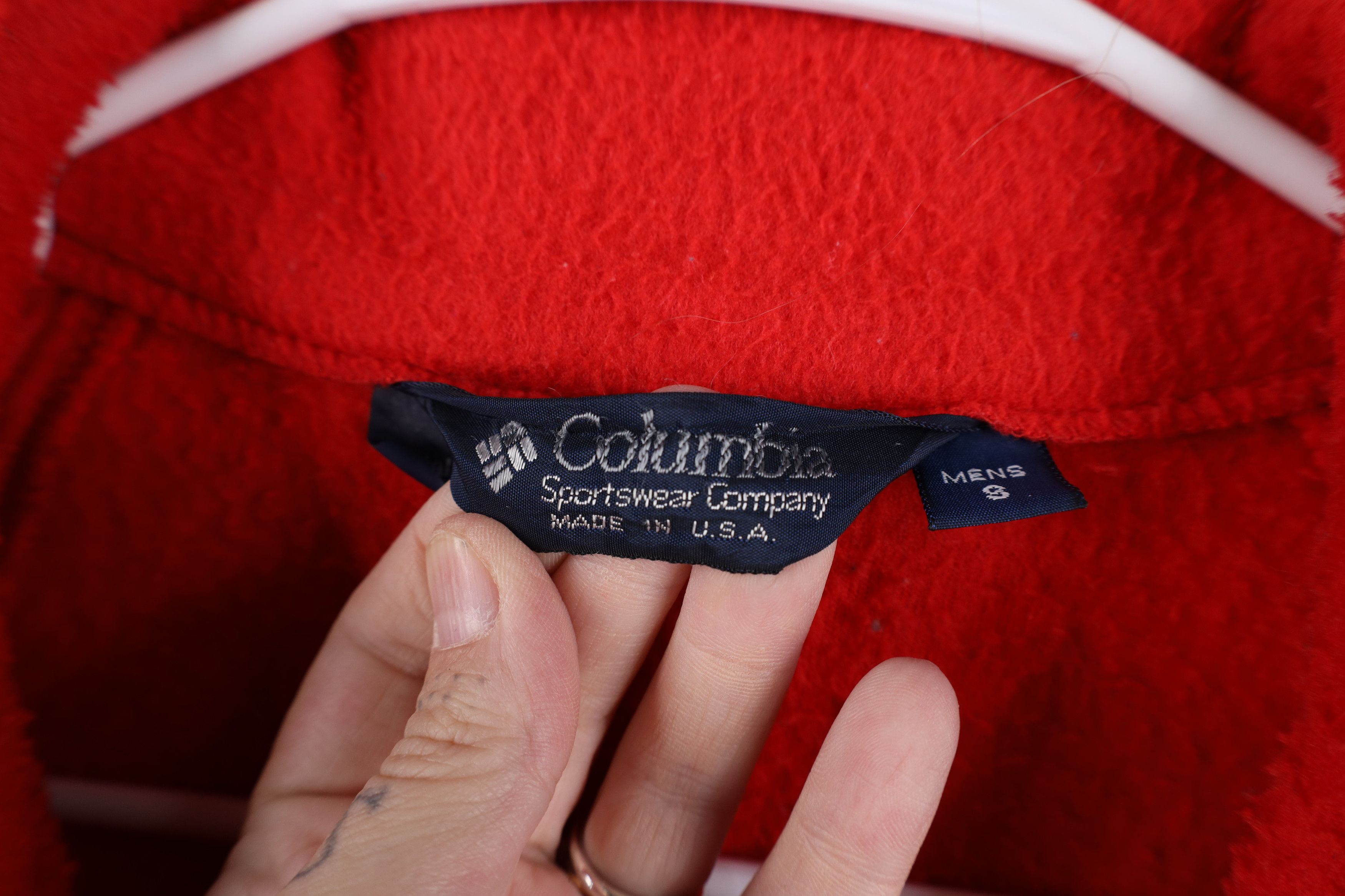 Columbia Vintage 80s 90s Columbia Full Zip Fleece Jacket Red USA Size US S / EU 44-46 / 1 - 8 Thumbnail