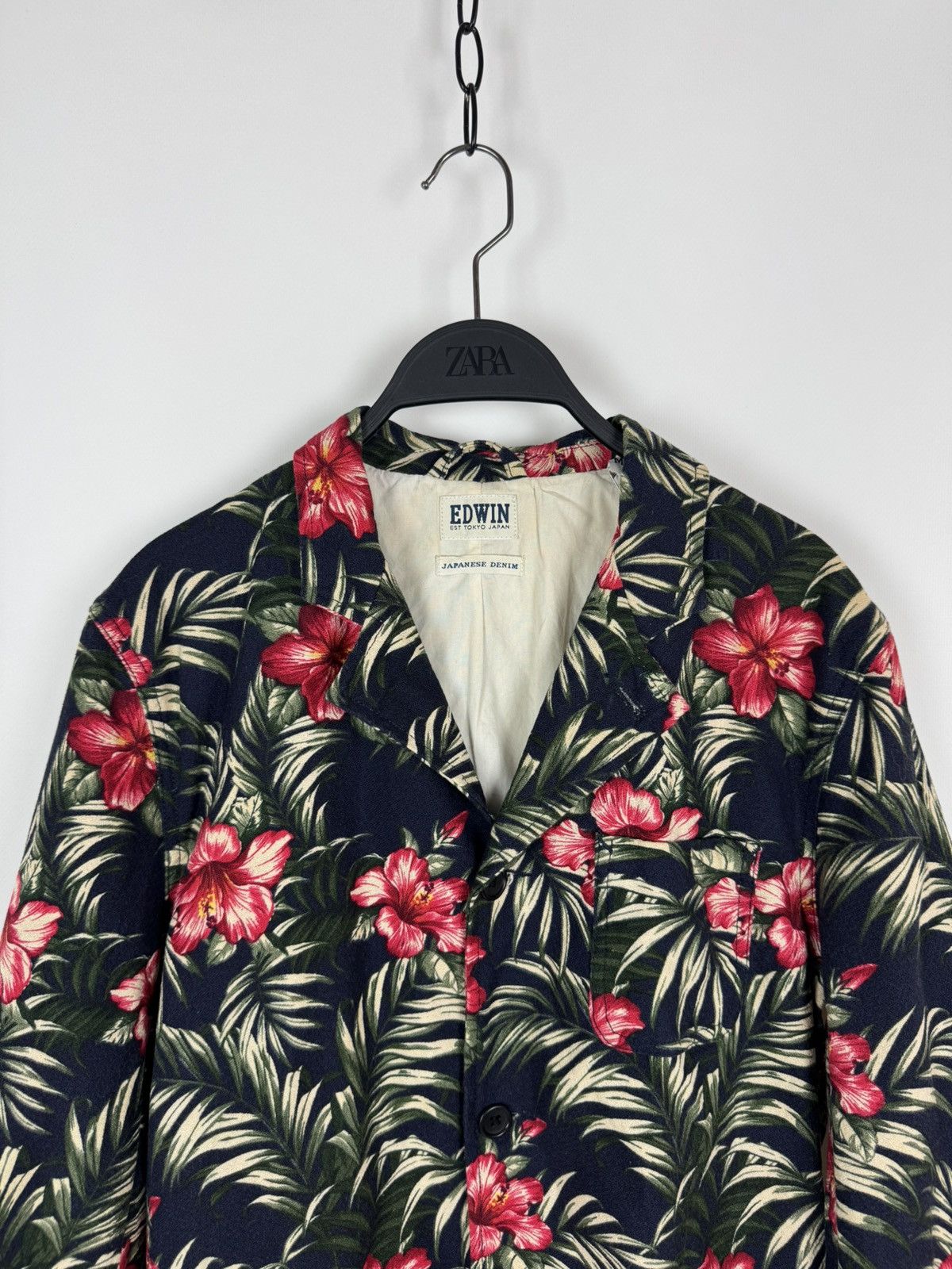 Edwin New! Edwin Simple Post Japanese Denim Floral Blazer Jacket Size US M / EU 48-50 / 2 - 3 Thumbnail