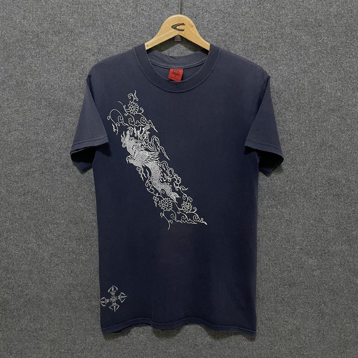 Affliction × Vintage Vintage Y2K Dragon Affliction Faded Navy T Shirt Size US S / EU 44-46 / 1 - 5 Thumbnail