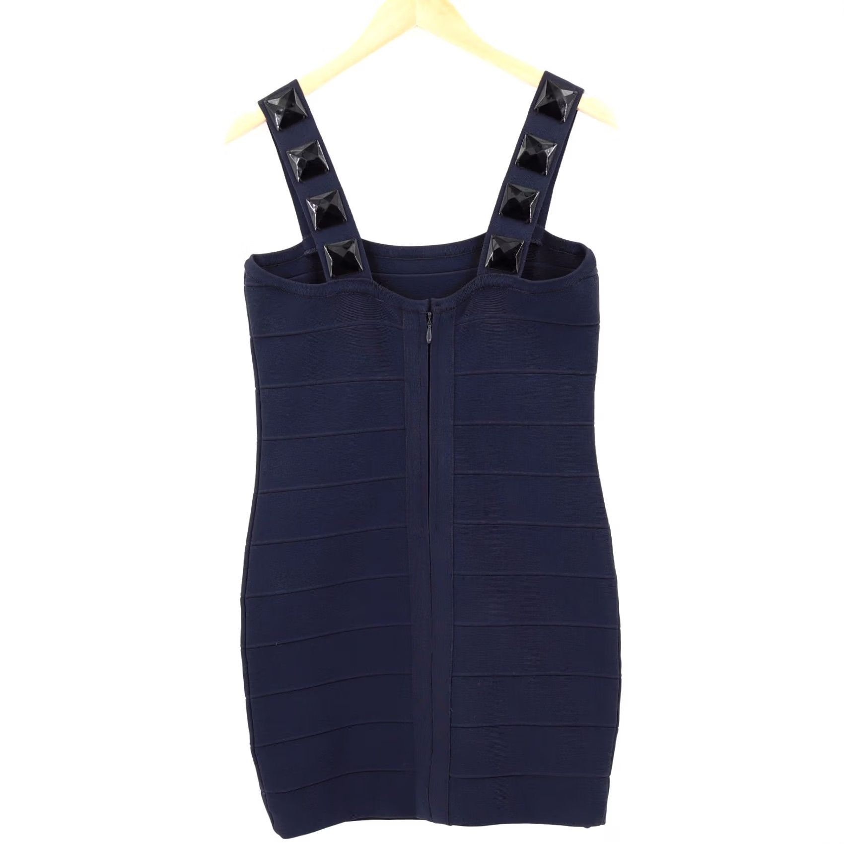 Alice + Olivia Alice + Olivia Dress Sleeveless Body Con Navy Straps Square Neck Party Cocktail Womens M Size M / US 6-8 / IT 42-44 - 2 Thumbnail