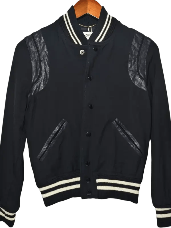 Saint Laurent Paris Yves Saint Laurent Classic Teddy Wool Leather Jacket Size US S / EU 44-46 / 1 - 1 Thumbnail
