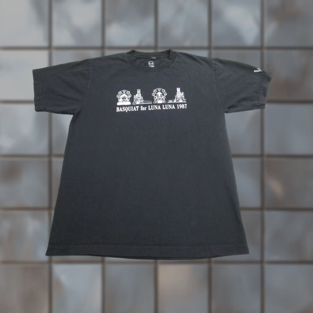Vintage VINTAGE Jean-Michel Basquiat Luna Luna Shirt Mens Small Black 1987 Art Graphic Tee Mens S Black Basquiat 1987 Art Merch Size US S / EU 44-46 / 1 - 1 Thumbnail