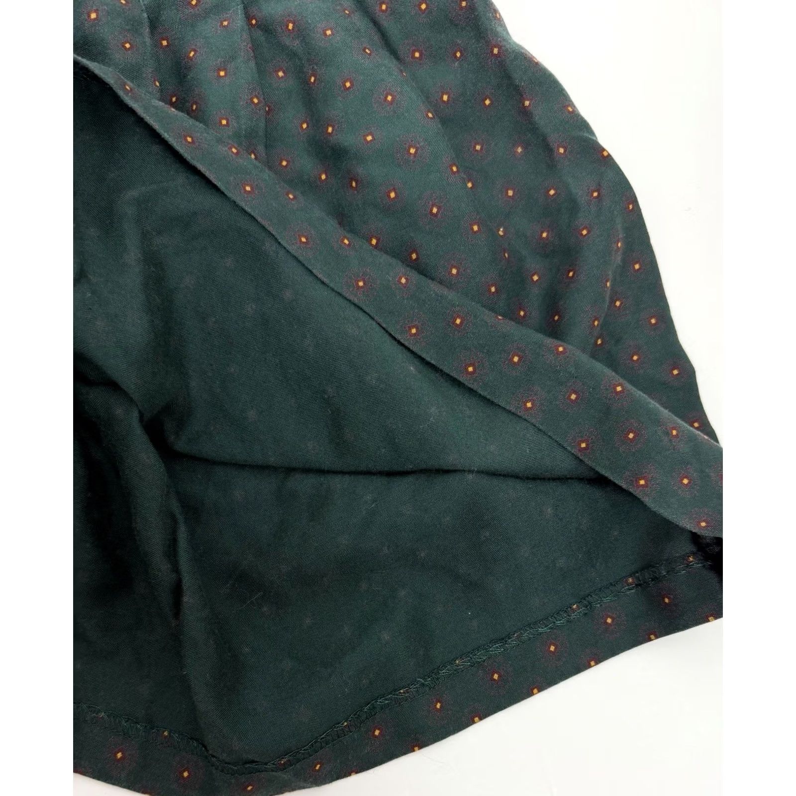 Gap VINTAGE Gap Mini Skirt Womens Small Forest Green Pleated High Waist 80s 90s Size 26" / US 2 / IT 38 - 4 Thumbnail