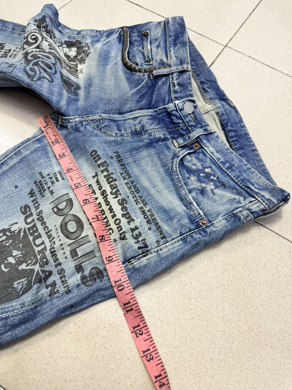Hysteric Glamour HYSTERIC GLAMOUR x NEW YORK DOLLS JEANS SIZE 30 Size 30" / US 8 / IT 44 - 14 Thumbnail