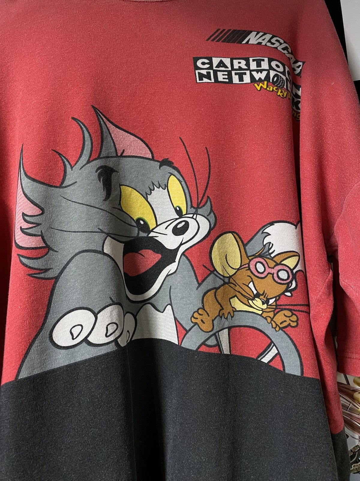 Vintage Vtg 90’s Tom & Jerry T-Shirt Cartoon Network Whacky Racing Size US XL / EU 56 / 4 - 4 Thumbnail