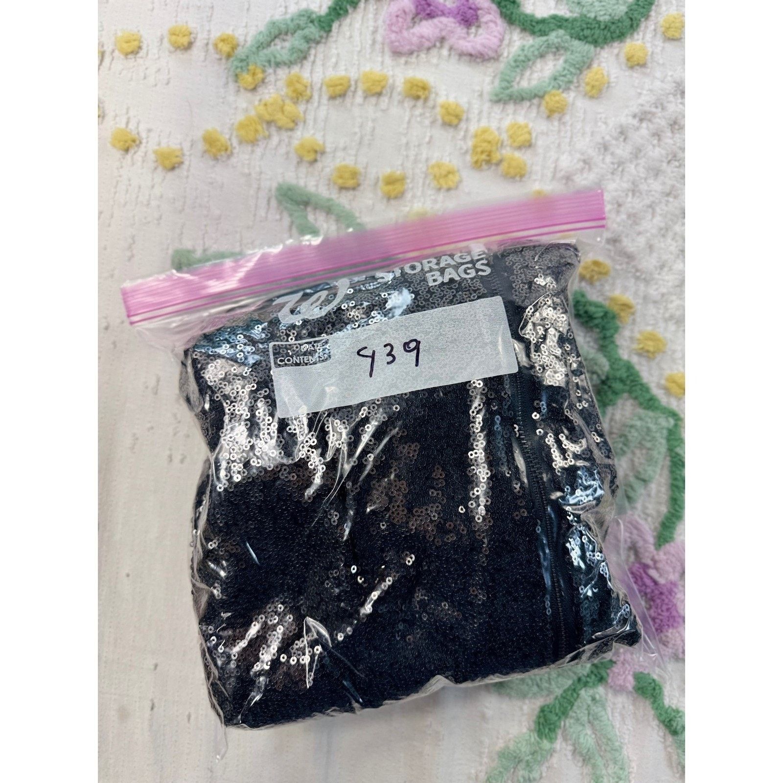 & Other Stories Colleen Lopez Womens Black Sequin Moto Jacket Asymmetrical L Size L / US 10 / IT 46 - 9 Thumbnail