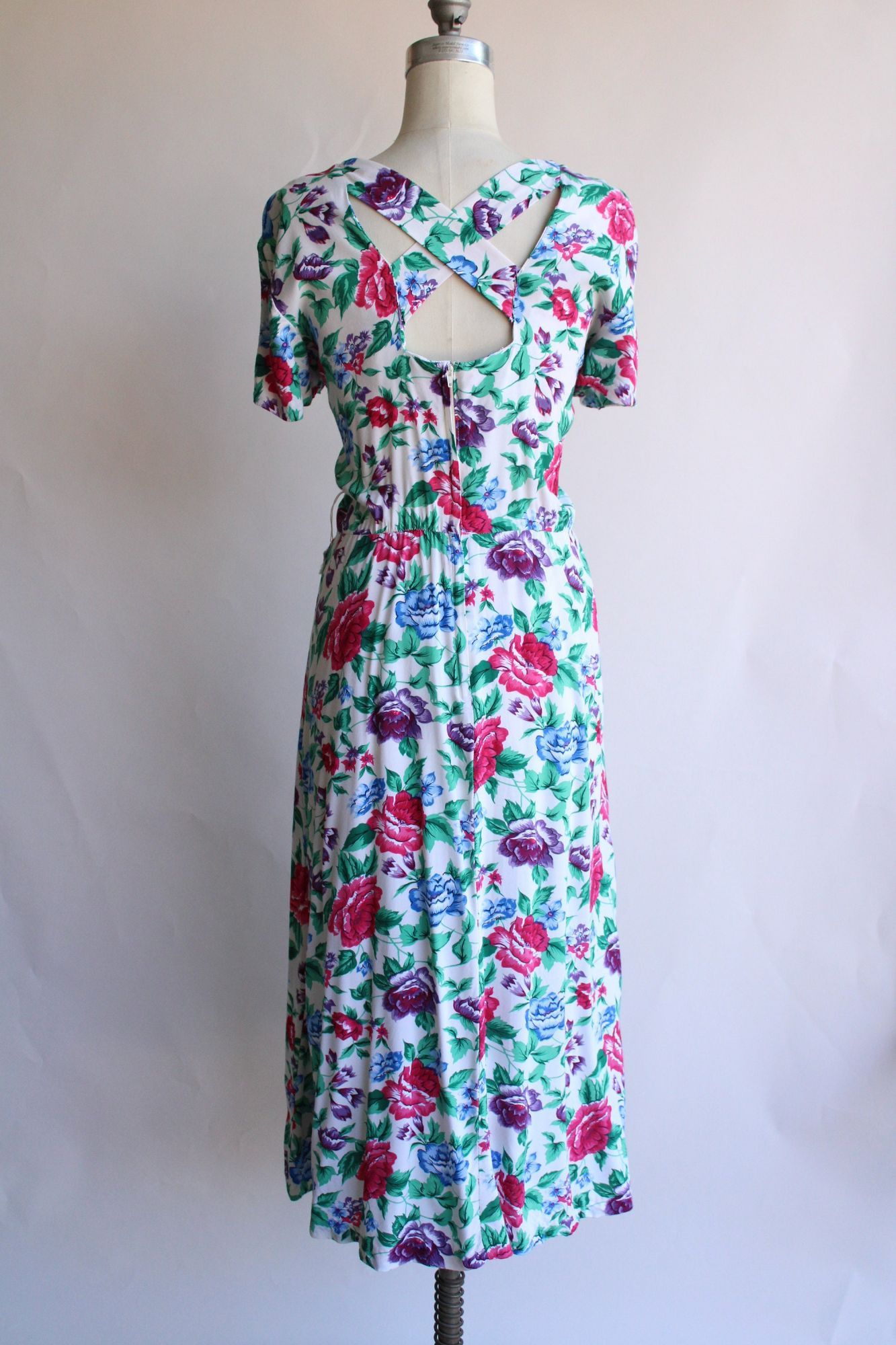 Vintage Vintage 1980's Dress with Pockets, Tareti Howard Levi Floral Size L / US 10 / IT 46 - 9 Thumbnail
