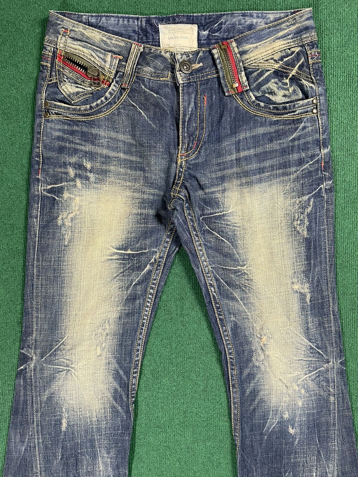 Japanese Brand Japanese Lolita Distressed Flair Cut Jeans Size US 34 / EU 50 - 3 Thumbnail
