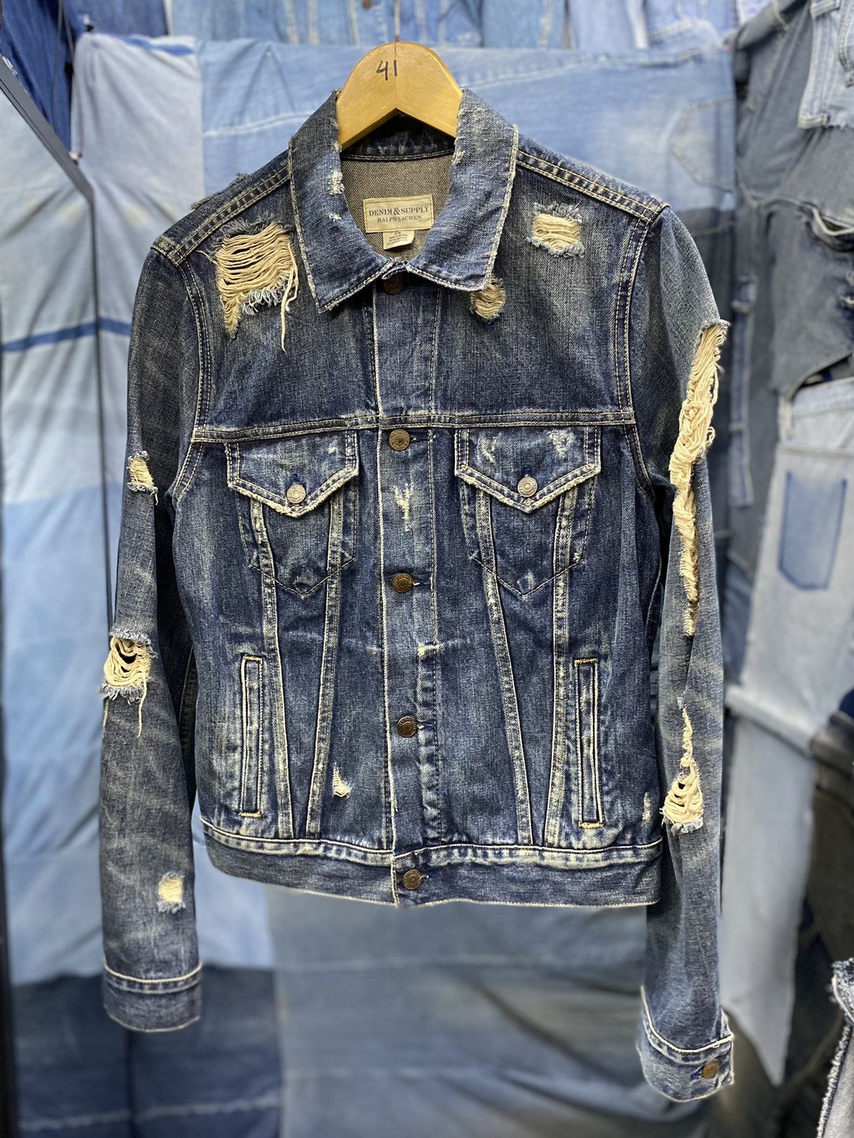 RRL Ralph Lauren Distressed trucker jacket Denim supply RL TYPE3 Size US M / EU 48-50 / 2 - 8 Thumbnail