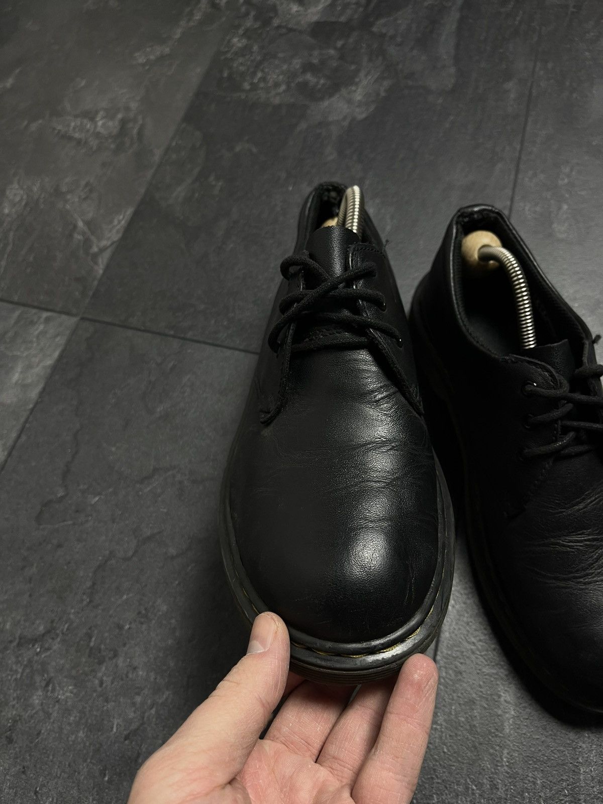 Dr. Martens × Vintage Dr Martens Oxford Shoes Black 1461 Smooth Leather Casual Size US 6 / EU 39 - 5 Thumbnail