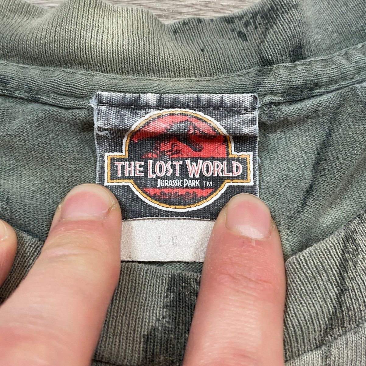 Vintage VTG 90s Jurassic Park The Lost World Tie Dye AOP Shirt Sm Size US S / EU 44-46 / 1 - 6 Thumbnail