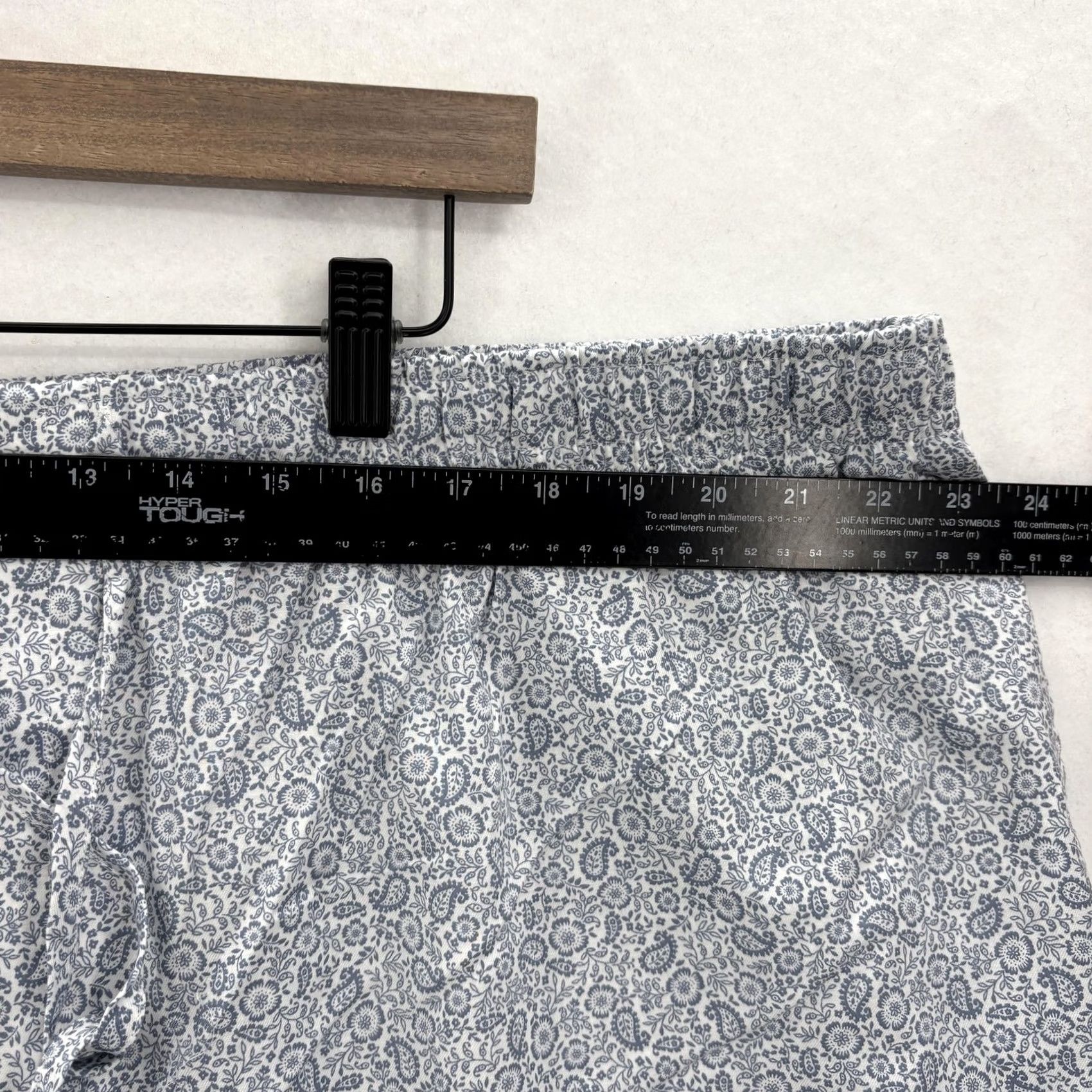 Hart Schaffner Marx Hart Schaffner Marx Sleep Shorts Mens Big 3X Blue Floral Cotton Loungewear Print Size US 39 - 6 Thumbnail