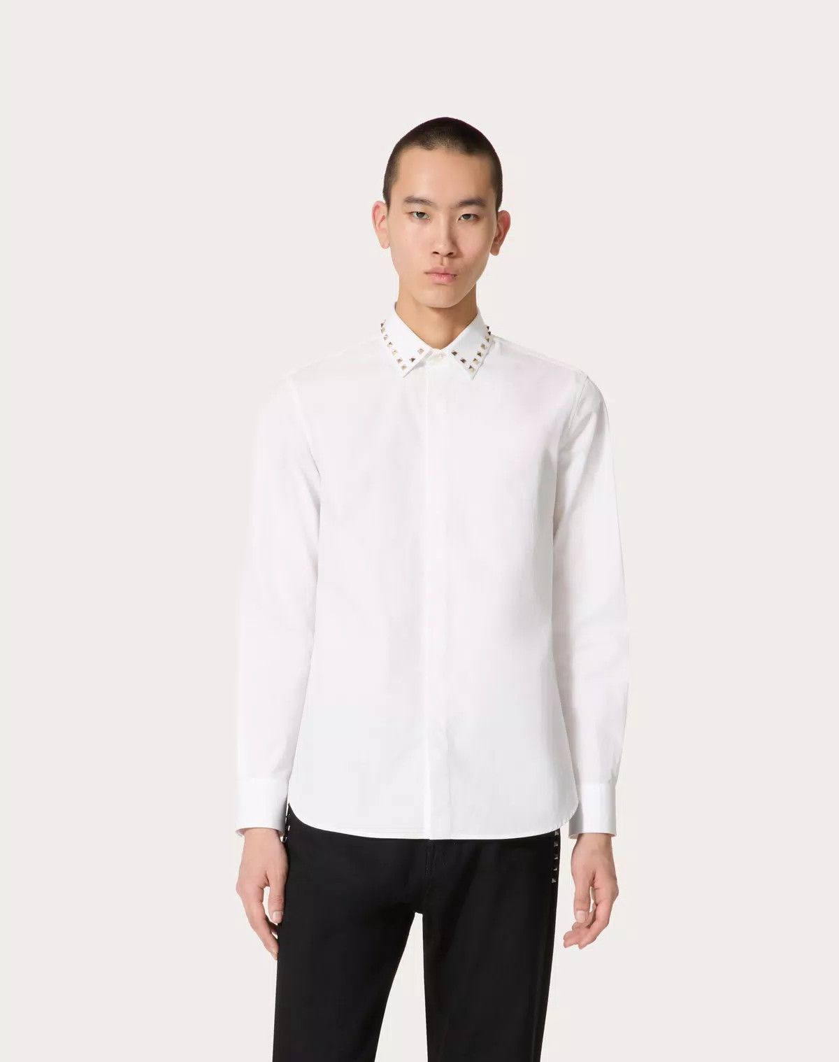 Valentino oc11z0725 Long Sleeve Cotton Shirt in White Size US S / EU 44-46 / 1 - 4 Thumbnail