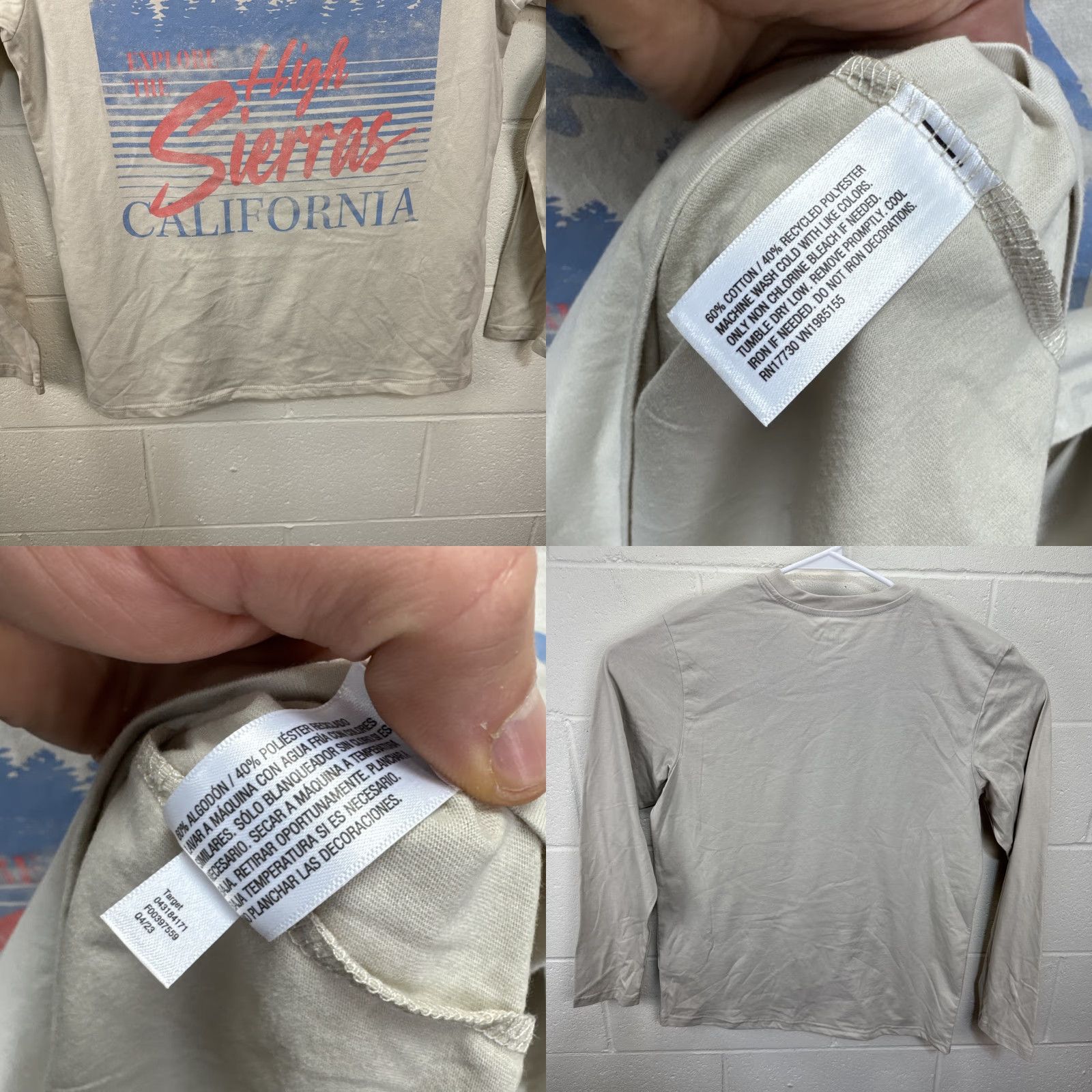 Vintage VINTAGE Original Use Men's High Sierras California Graphic Tee Shirt Long Sleeve Medium Size US M / EU 48-50 / 2 - 9 Thumbnail