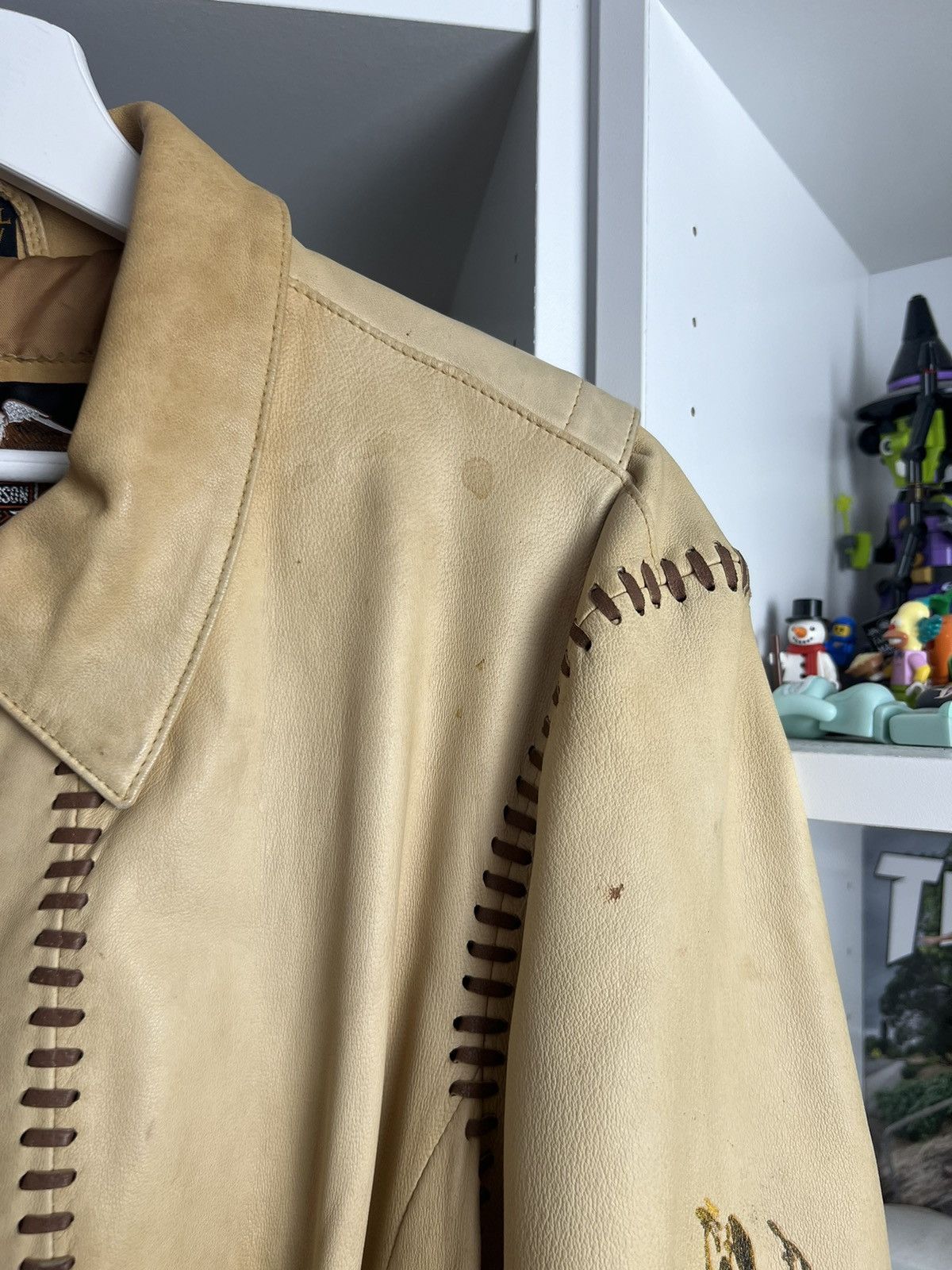 Harley Davidson × Vintage × West Coast Choppers Vintage 90s Harley Davidson big logo leather bomber jacket Size US XL / EU 56 / 4 - 7 Thumbnail