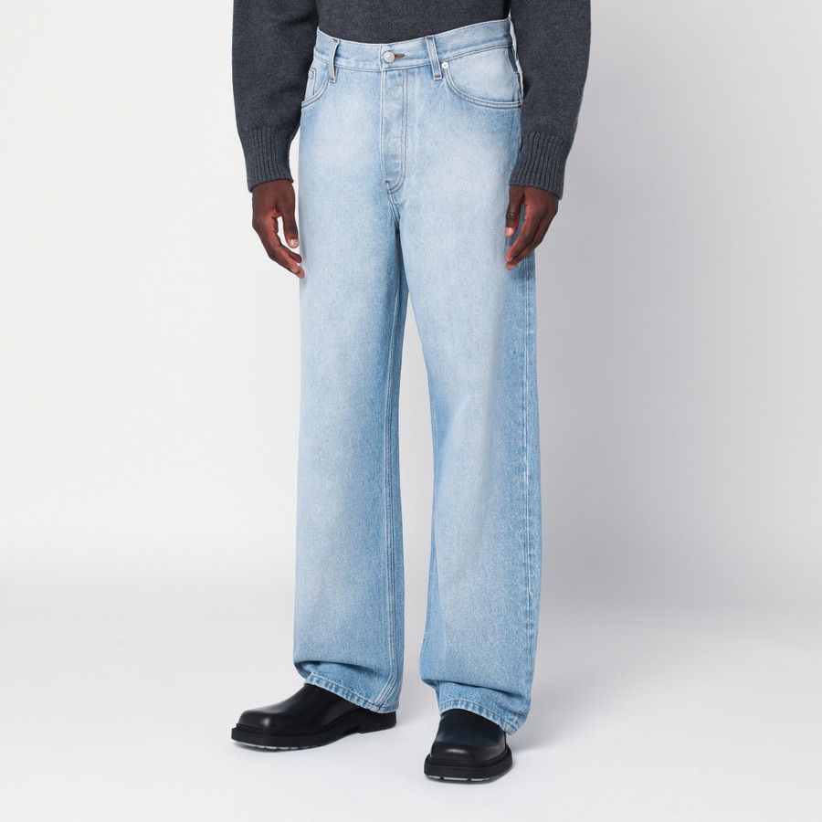 Dries Van Noten o1d2blof0226 Faded Jeans in Light Blue Size US 33 - 3 Thumbnail