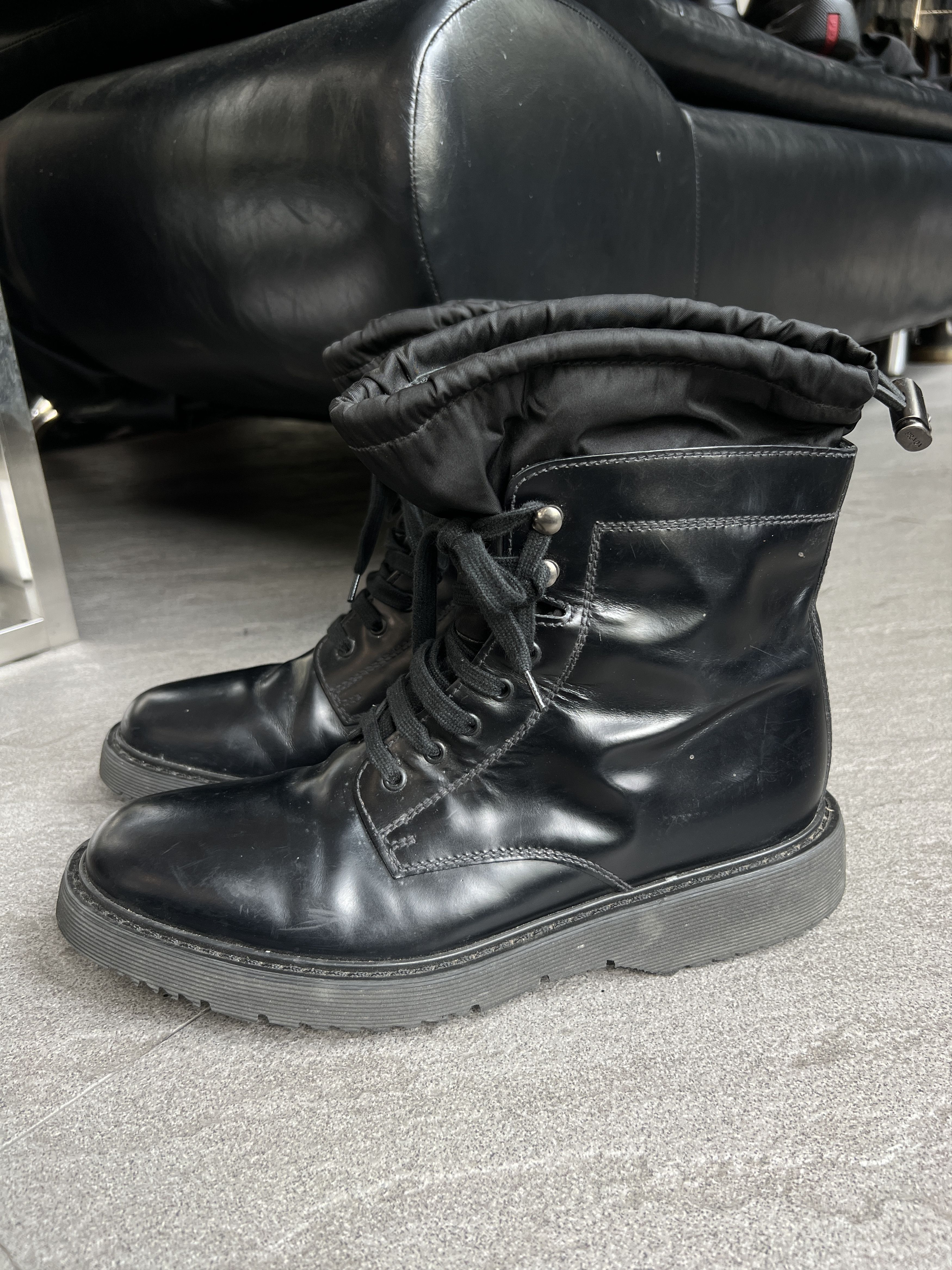 Prada Prada Milano Black Combat Boots Size 10 Italy Size US 10 / EU 43 - 2 Thumbnail