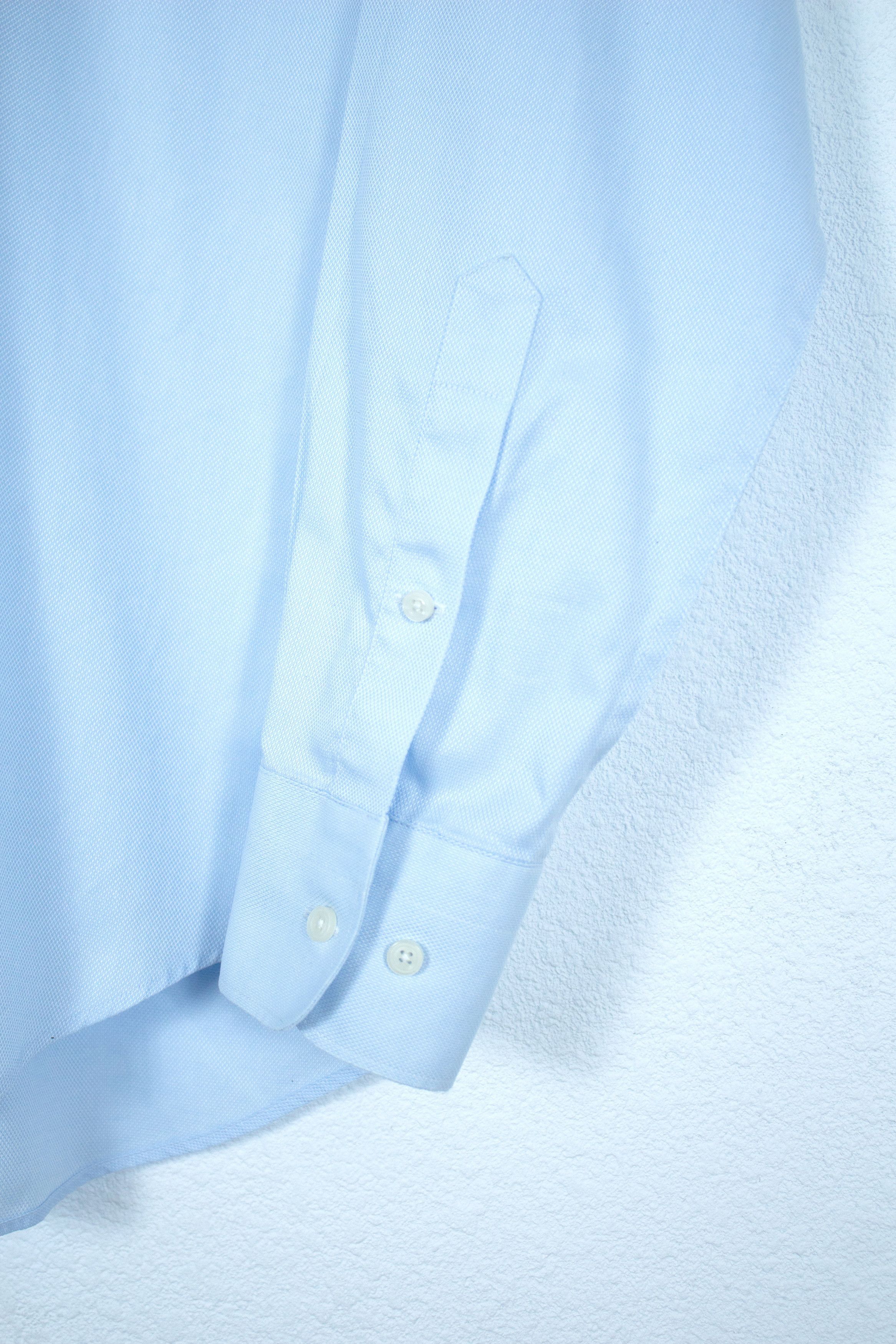 Suitsupply Suitsupply Blue Traveller Cotton Formal Shirt Size US L / EU 52-54 / 3 - 2 Thumbnail