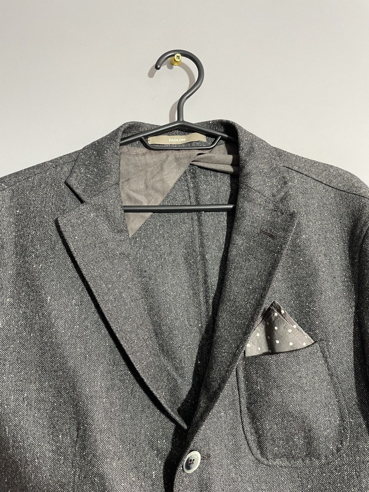 Paoloni Luxury Paoloni Brown wool&silk blazer size 50 Size 50R - 7 Thumbnail