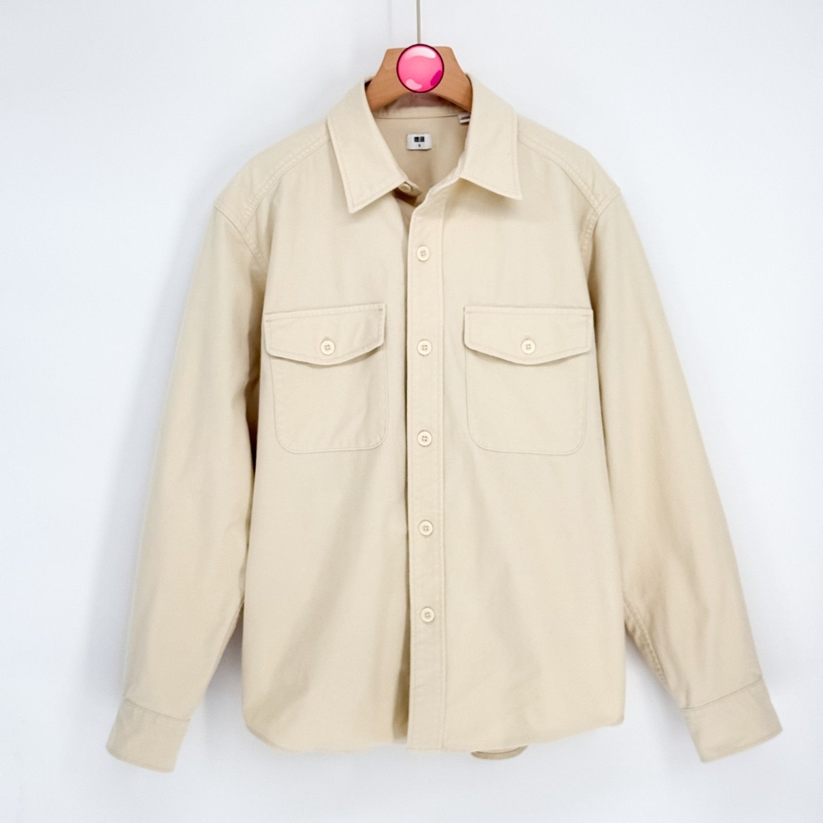 Uniqlo Uniqlo Jersey Shirt Jacket Beige Military Style Stretch Over Size US S / EU 44-46 / 1 - 1 Thumbnail