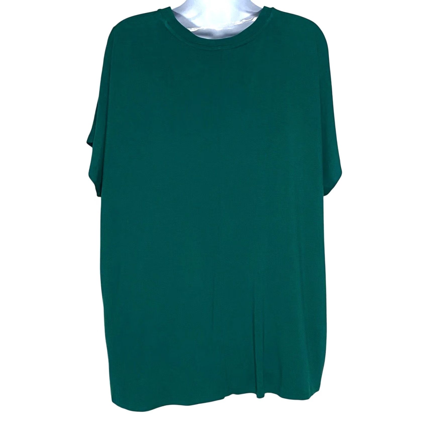 Vintage Ava & Viv Green Tunic Top Side Knot Plus 1X Blouse Lagenlook Flowy NWT Career Work Casual Womens Size XL / US 12-14 / IT 48-50 - 3 Thumbnail