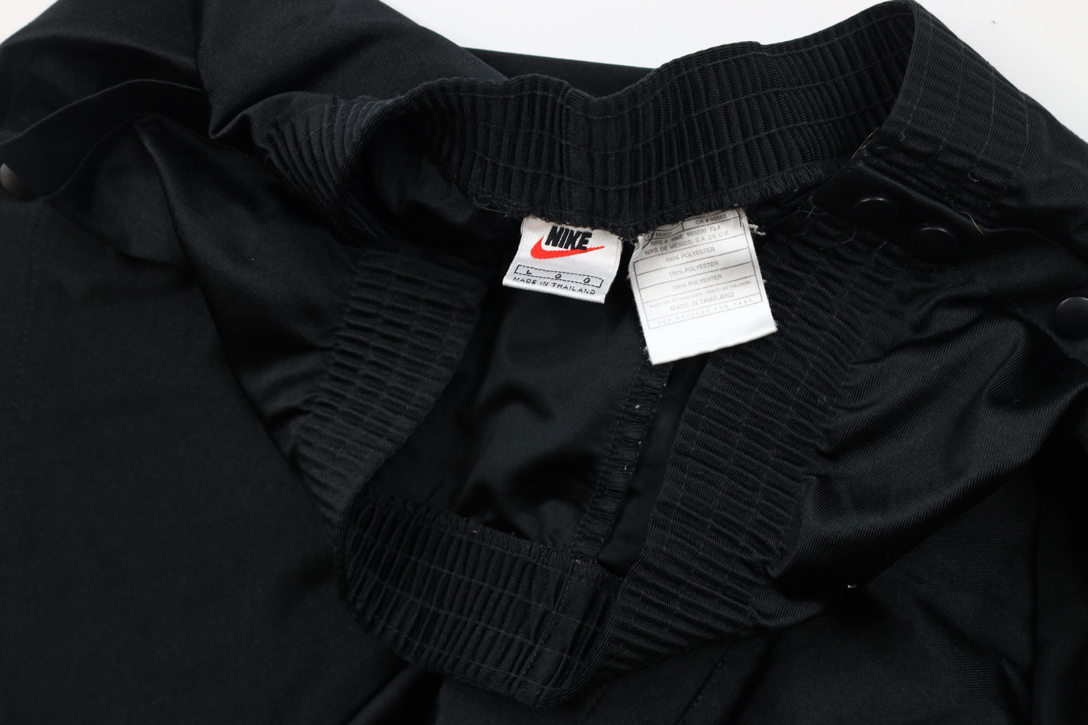 Nike × Vintage Vintage 90s Nike Scott Mini Swoosh Tearaway Sweatpants Black Size US 36 / EU 52 - 7 Thumbnail