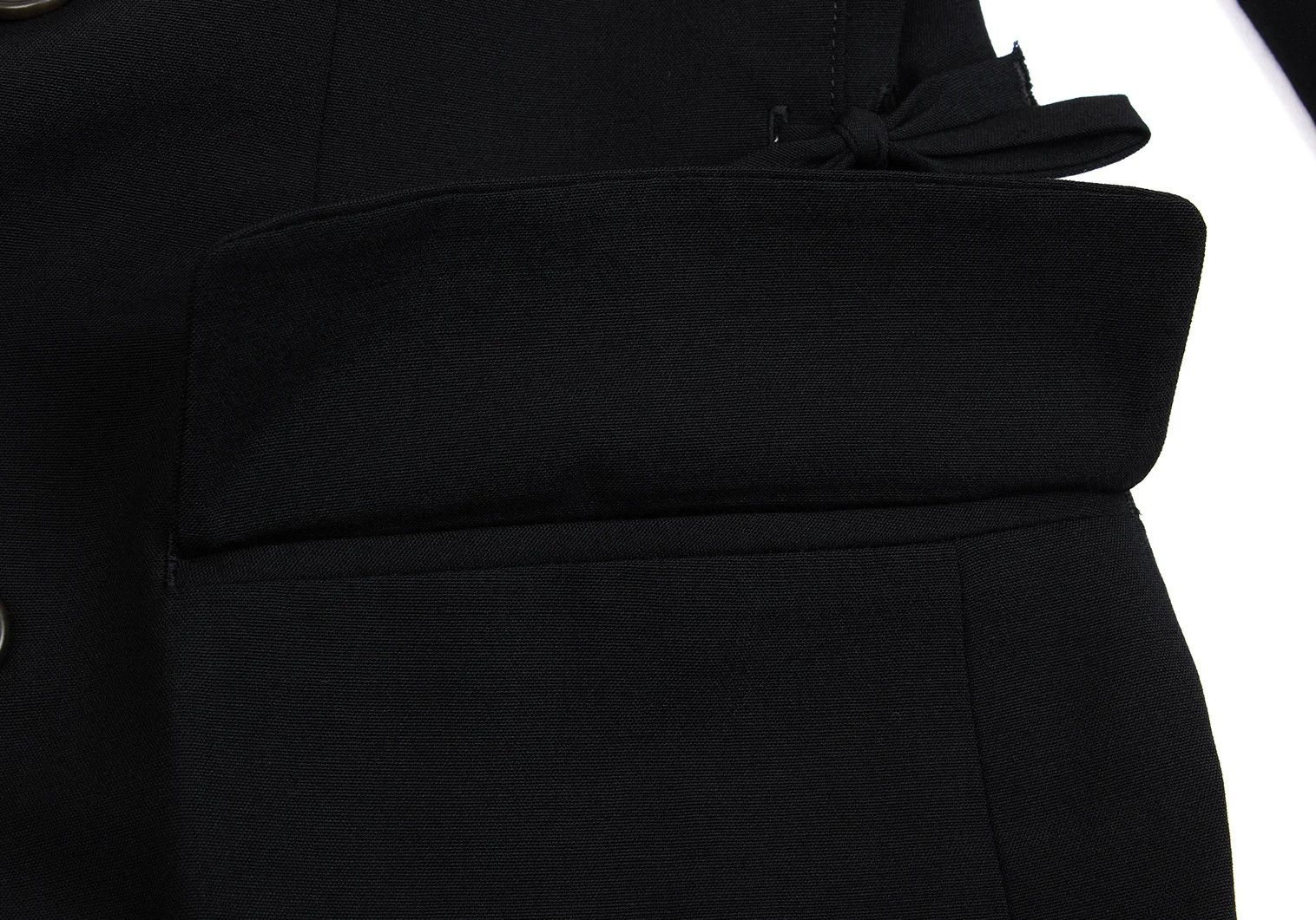 Jean Paul Gaultier Ribbon-Detach Design Wool Jacket in Black Size 50 Size US M / EU 48-50 / 2 - 12 Thumbnail