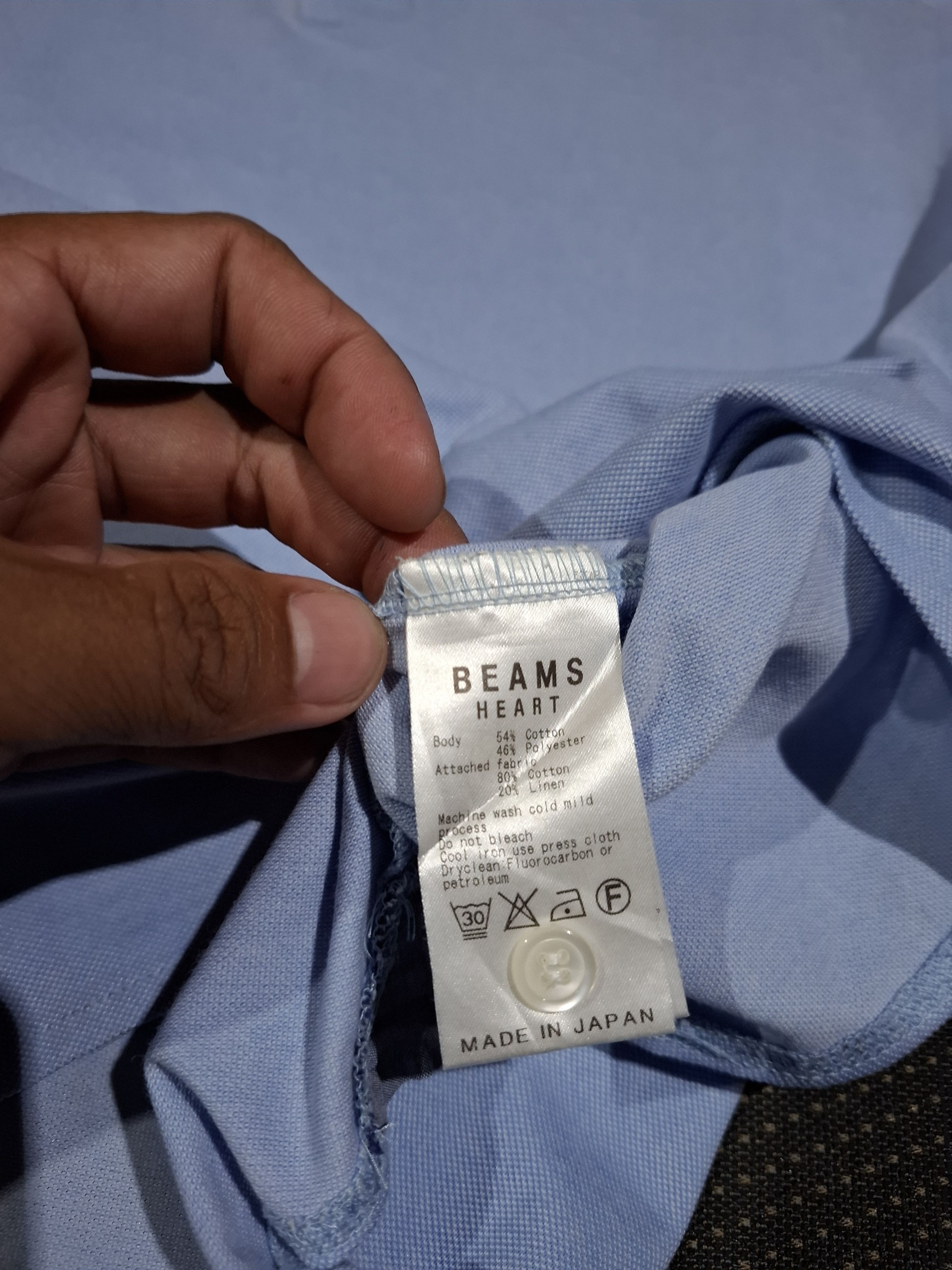 Beams Plus BEAMS HEART Japan Light Blue Piqué Polo Shirt Size US S / EU 44-46 / 1 - 4 Thumbnail