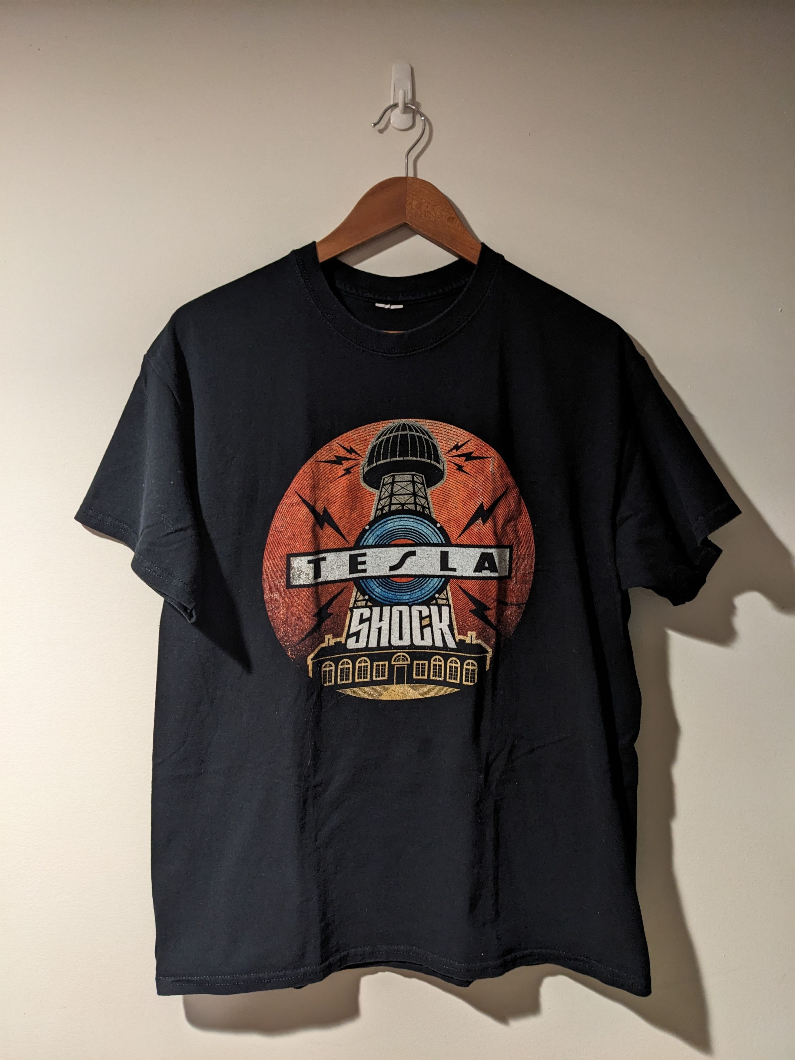 Band Tees × Vintage Tesla Shock Tour Band 2019 Black Medium T-Shirt Size US M / EU 48-50 / 2 - 1 Thumbnail
