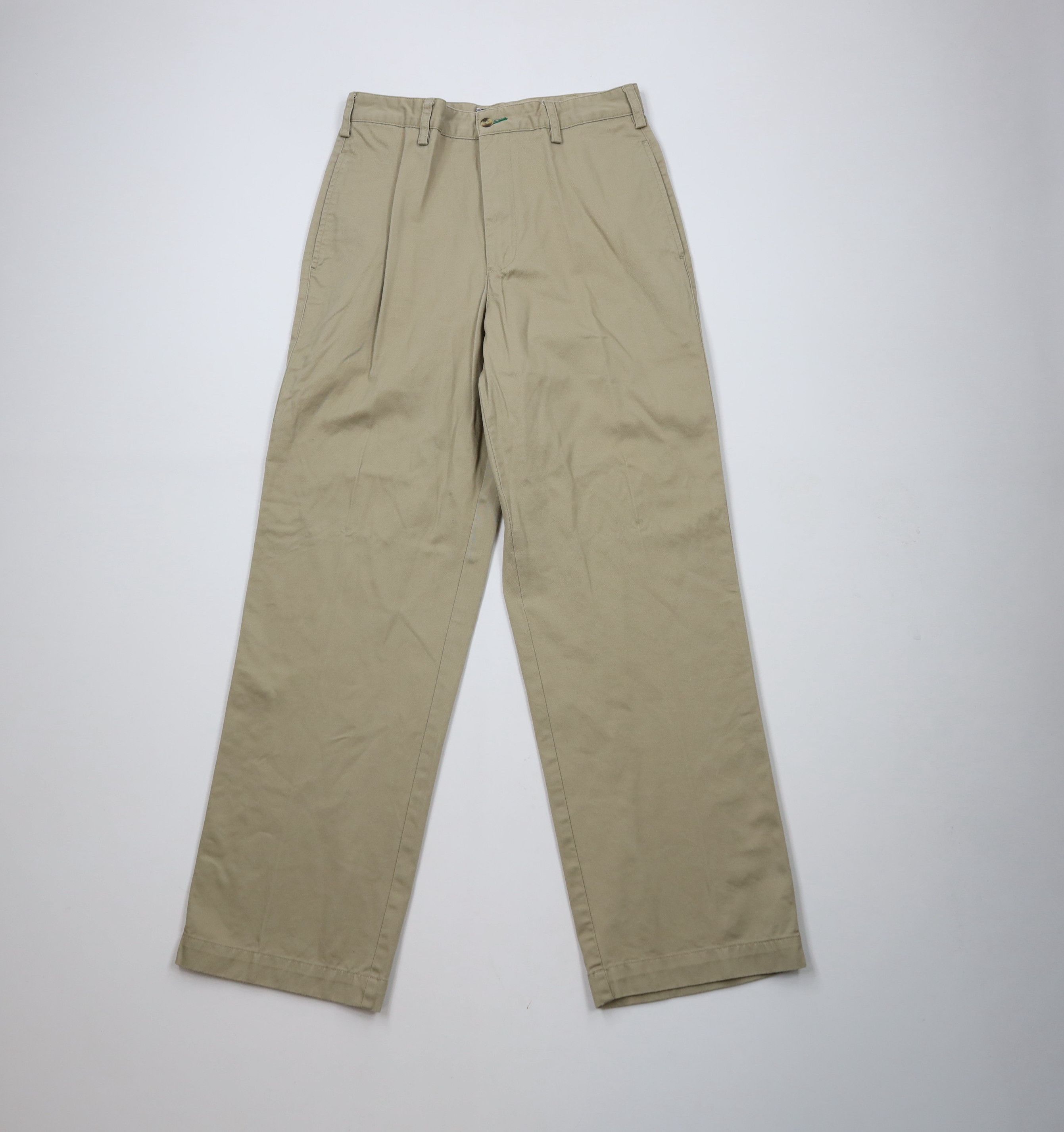 Tommy Hilfiger × Vintage Vintage 90s Tommy Hilfiger Wide Leg Chino Pants Khaki Cotton Size US 30 / EU 46 - 1 Thumbnail