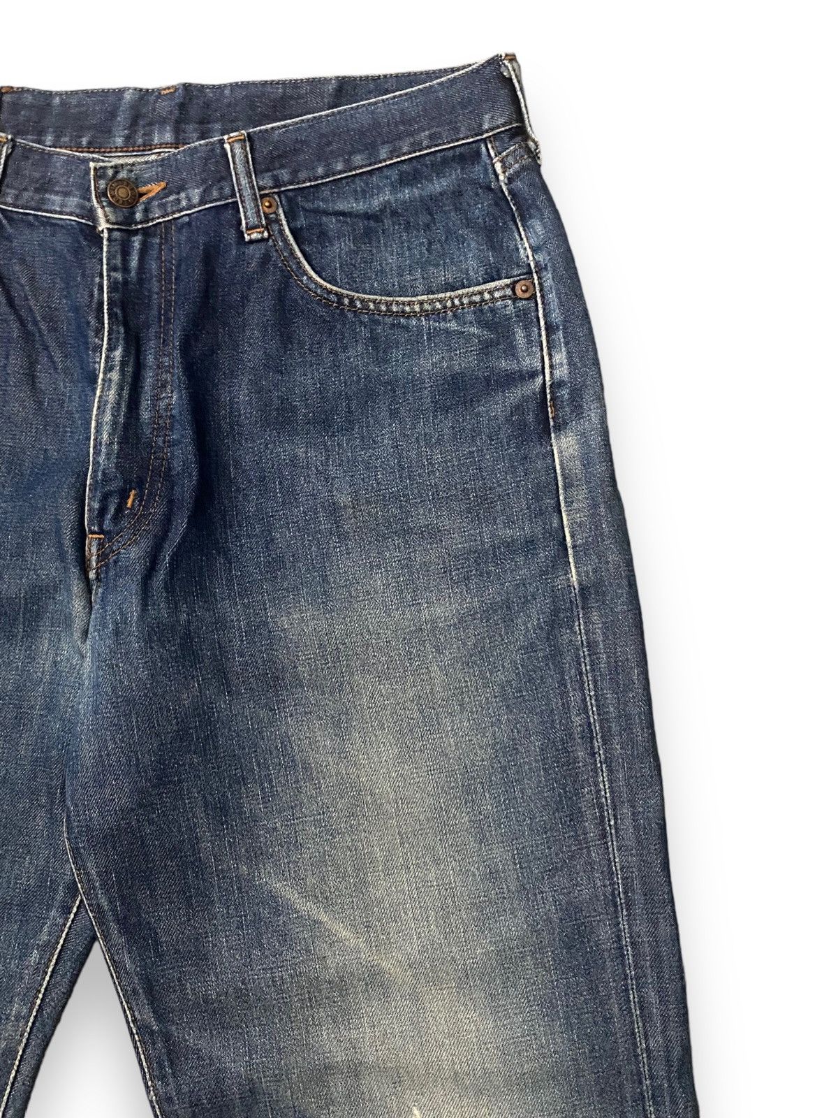 Edwin × JNCO × Le Grande Bleu (L.G.B.) Edwin Japan 503z Edition Distressed Blue Jean Straigt Cut h' Size US 33 - 9 Thumbnail