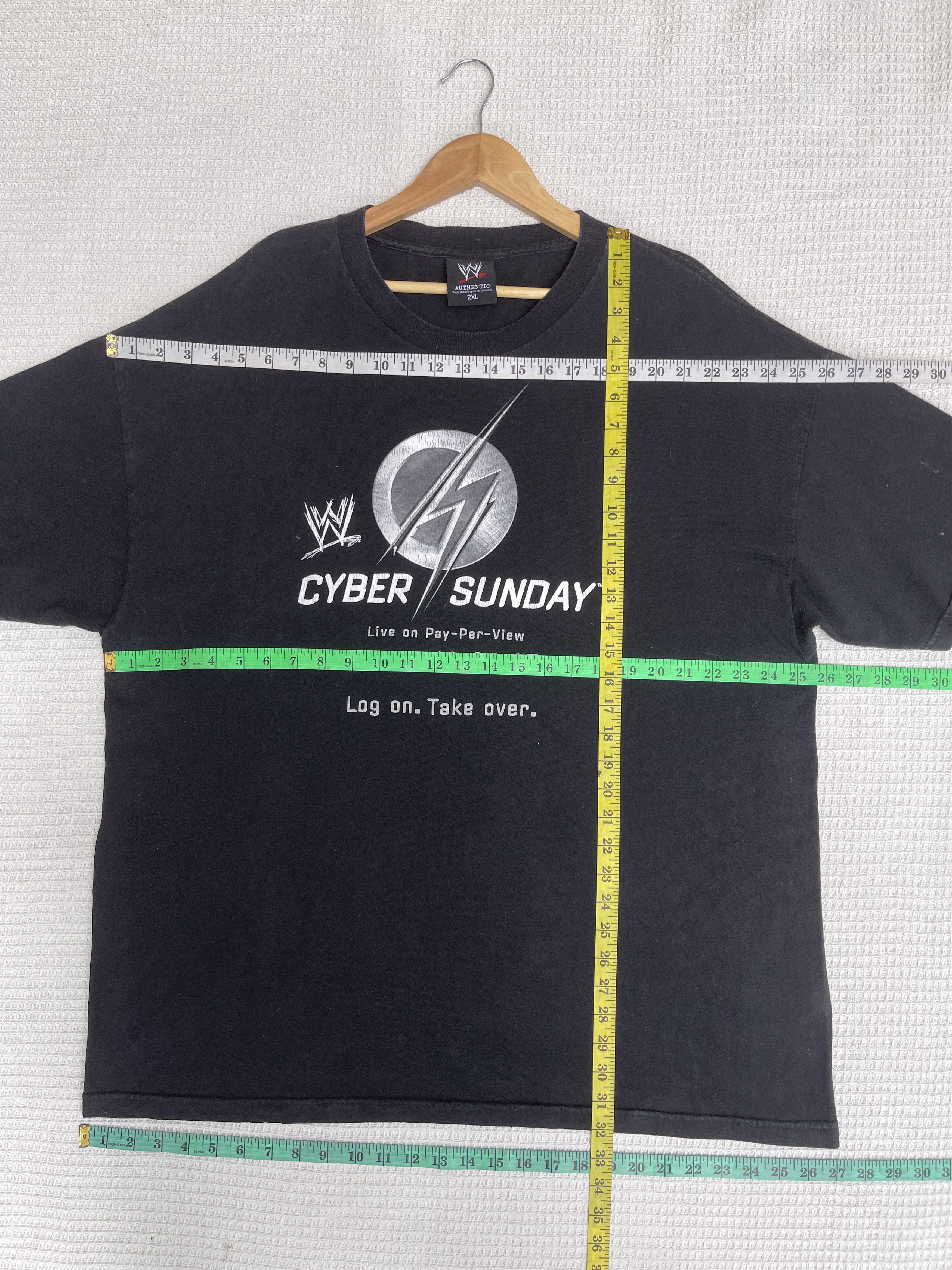 Vintage Last Drop🔥Rare🔥Vintage WWE Cyber Sunday 2XL T-Shirt Size US XXL / EU 58 / 5 - 9 Thumbnail