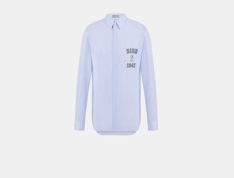 Dior o1w1db11025 483C57 Bobby Shirt in Blue Size US L / EU 52-54 / 3 - 1 Thumbnail
