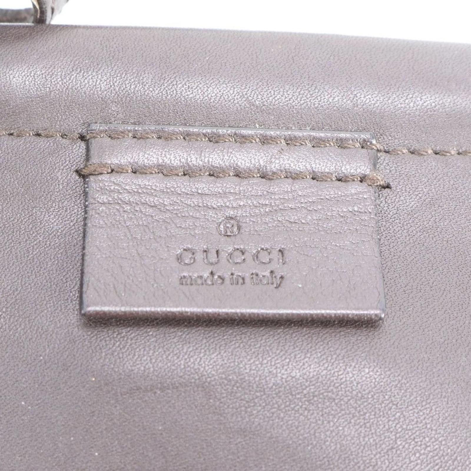 Gucci Gucci - Dark Brown Leather Tote Bag Size ONE SIZE - 6 Thumbnail
