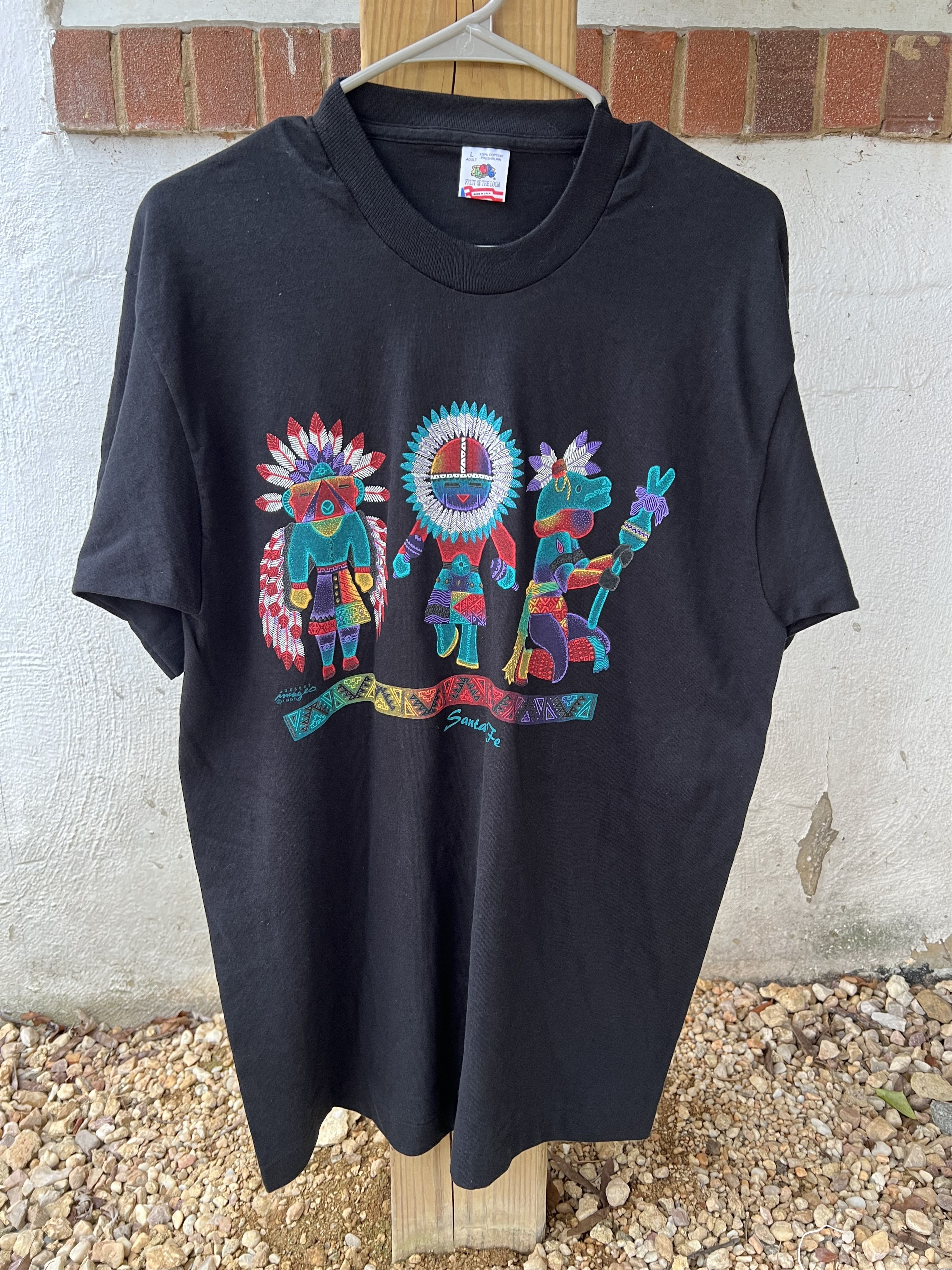 Fruit Of The Loom 1995 Santa Fe Native Tribe Tee Aztec Size US L / EU 52-54 / 3 - 1 Thumbnail