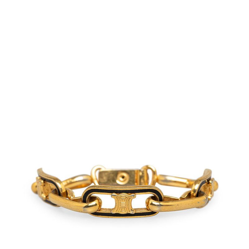 image of Celine Triomphe Chain Link Bracelet in Gold, Women's