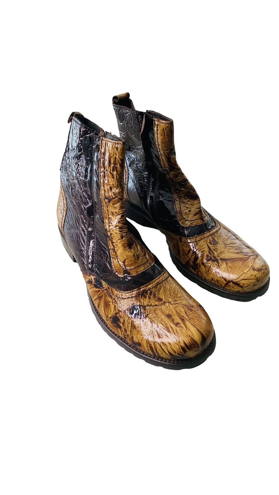 Vintage Brown and Tan boots very unique style Size US 10 / EU 43 - 2 Thumbnail