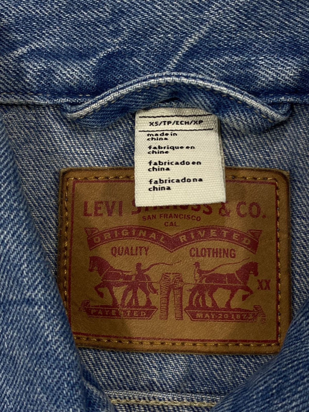 Levi's Levis Washed Blue Trucker Jacket Denim Size XS / US 0-2 / IT 36-38 - 5 Thumbnail