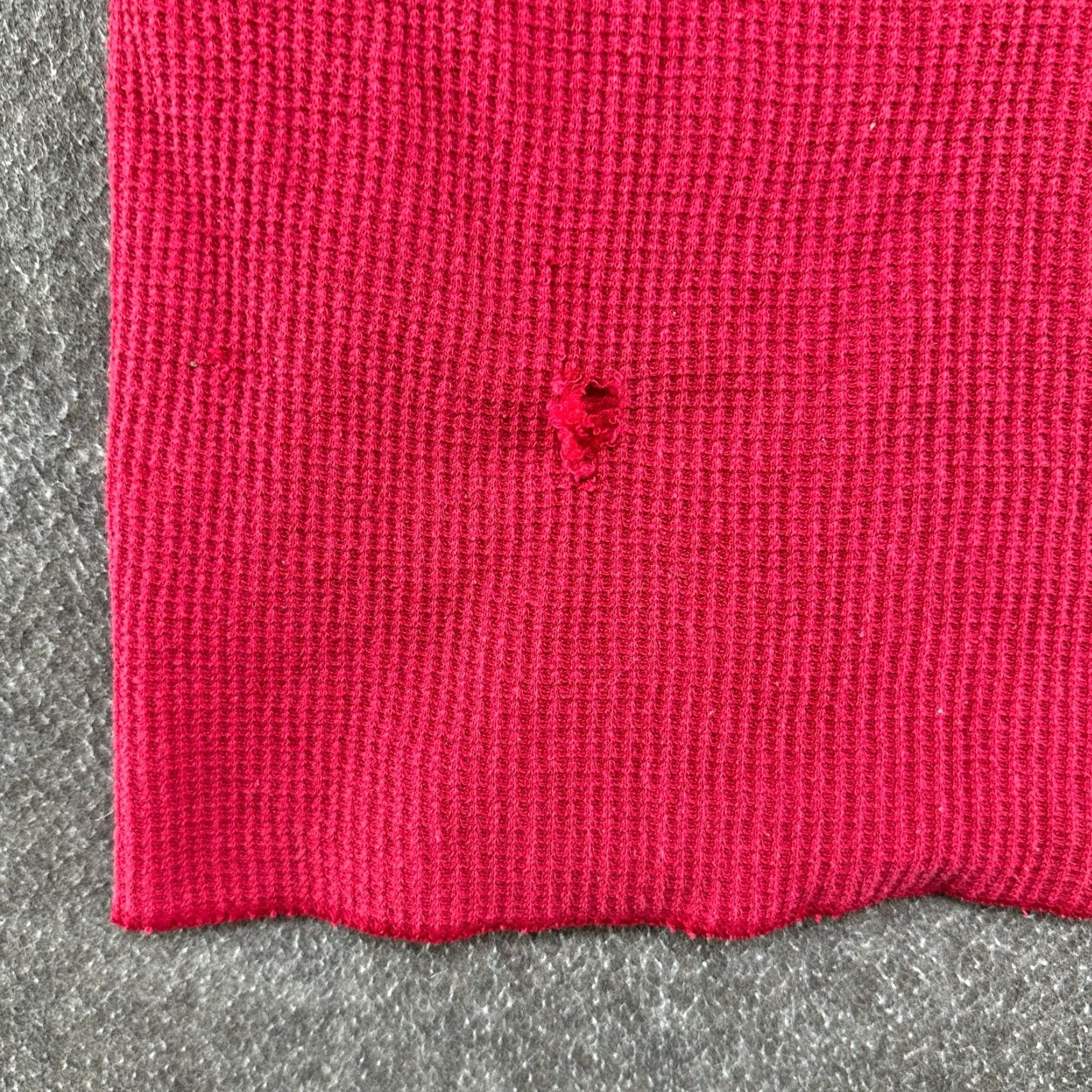 Vintage VINTAGE Gitano Shirt Mens L Red Pullover Thermal Waffle Knit Cotton Solid Embroidered 90s Mens L Red Coat? Size US L / EU 52-54 / 3 - 4 Thumbnail