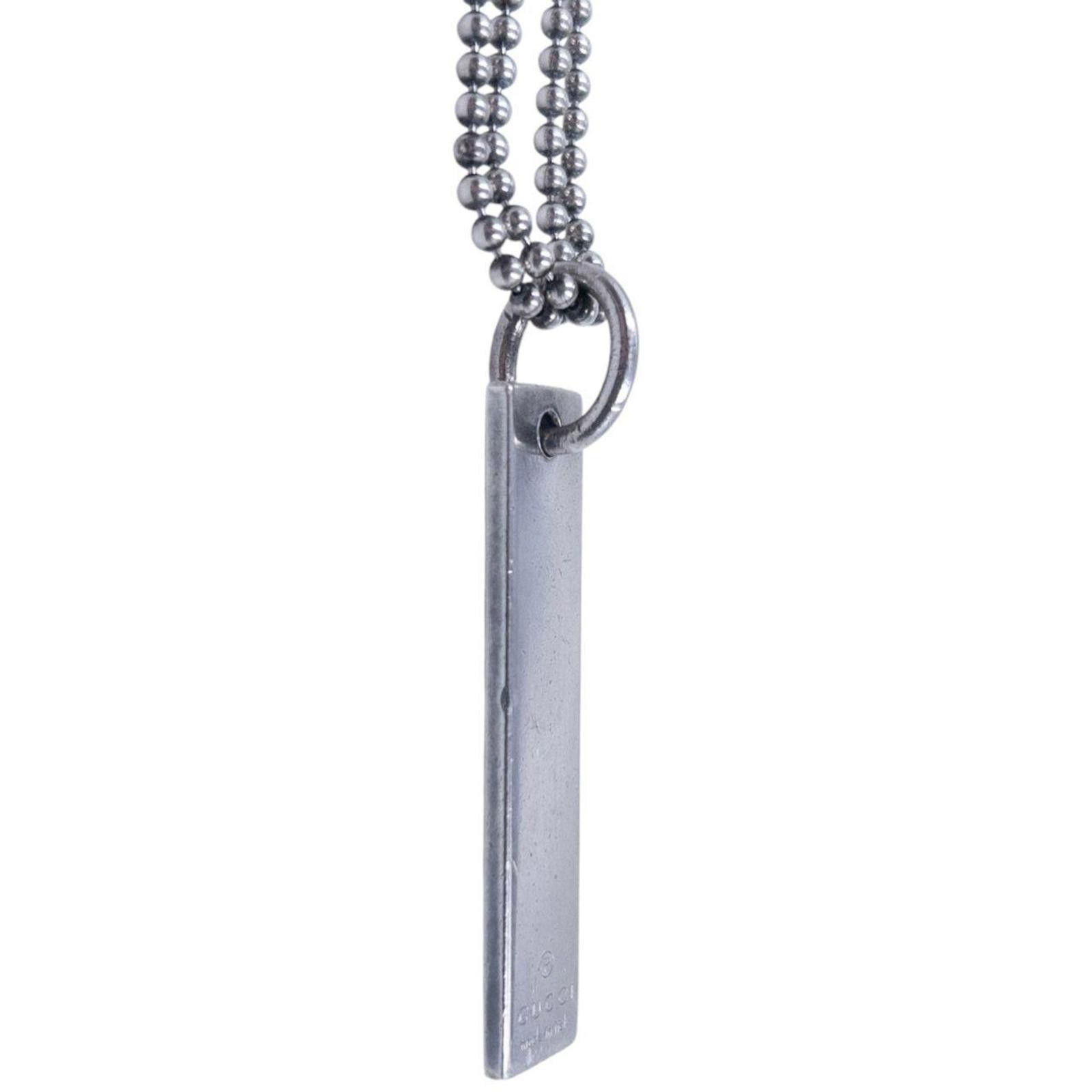 Gucci Vintage Gucci Silver Pendent Double-Chain Necklace Size ONE SIZE - 5 Thumbnail