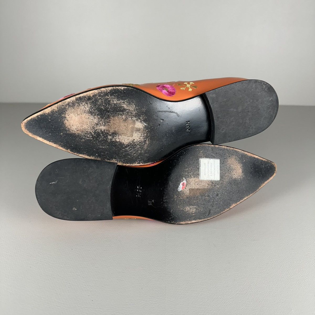 Comme des Garcons rare Comme des Garcons Embroidered Flowers Orange Loafers Size US 6.5 / IT 36.5 - 9 Thumbnail