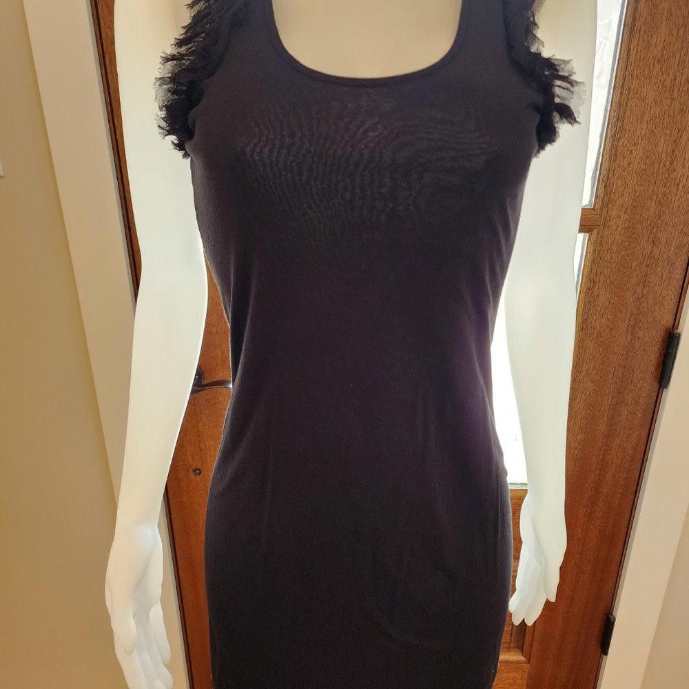 Juicy Couture Jeans Juicy Couture Black Tank Dress w/Chiffon Sleeves Size S / US 4 / IT 40 - 2 Thumbnail