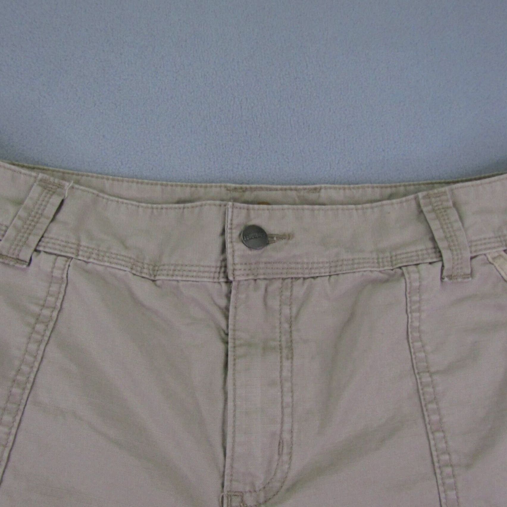 Carhartt VINTAGE Carhartt Shorts Womens 16 Khaki Beige Tan Relaxed Fit El Paso Cargo Ripstop Work Size 36" / US 14 / IT 50 - 2 Thumbnail