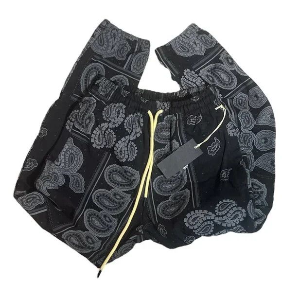Other Bananas Monkey Black Paisley Sweatpants (Medium) Size US 32 / EU 48 - 2 Thumbnail