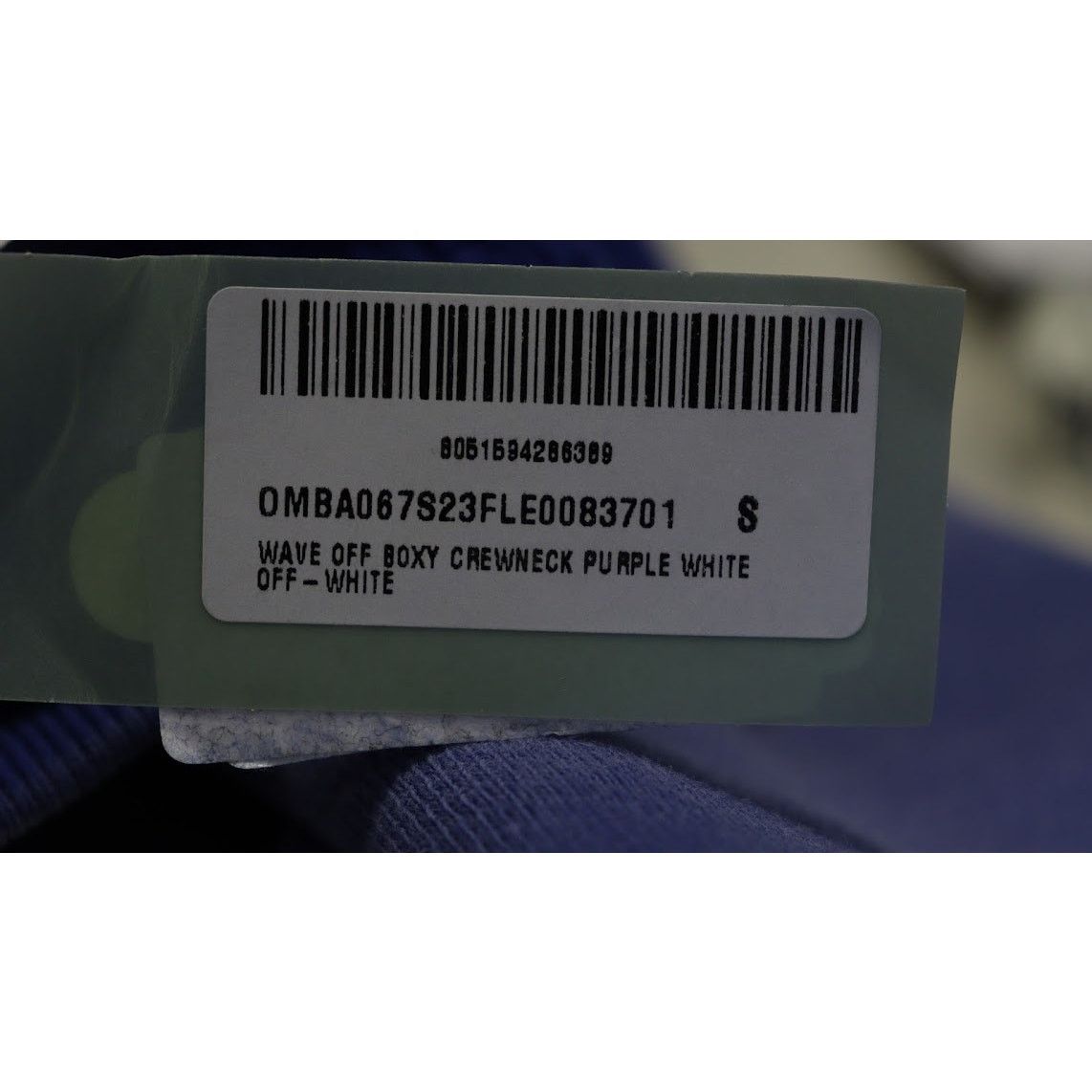 Off-White o1rshd1 Wave Off Boxy Crewneck in Purple/White Size US S / EU 44-46 / 1 - 13 Thumbnail